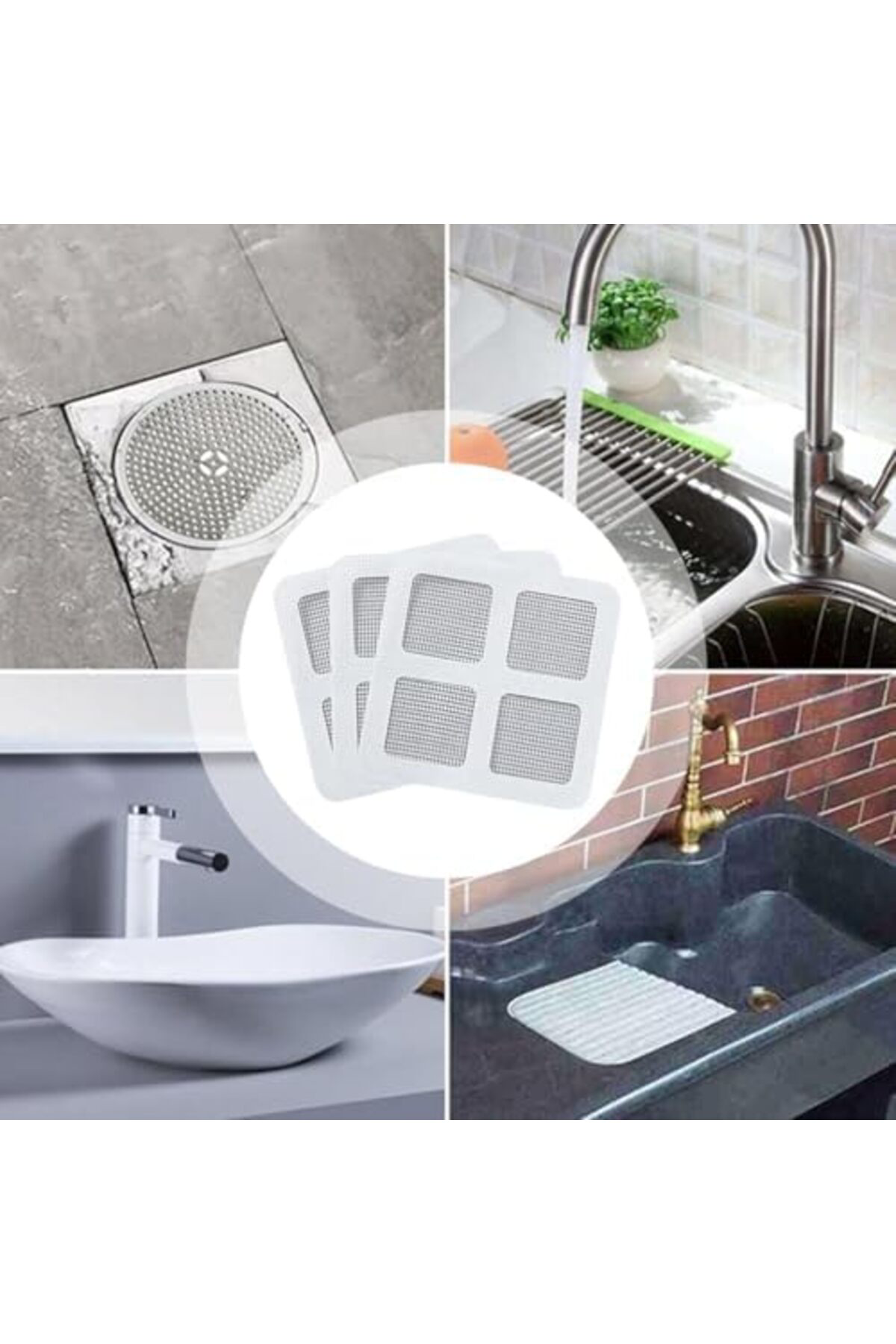 LuxShoping 20 Adet Duş ve Lavabo Gider Süzgeci, Saç Tutucu Akıllı