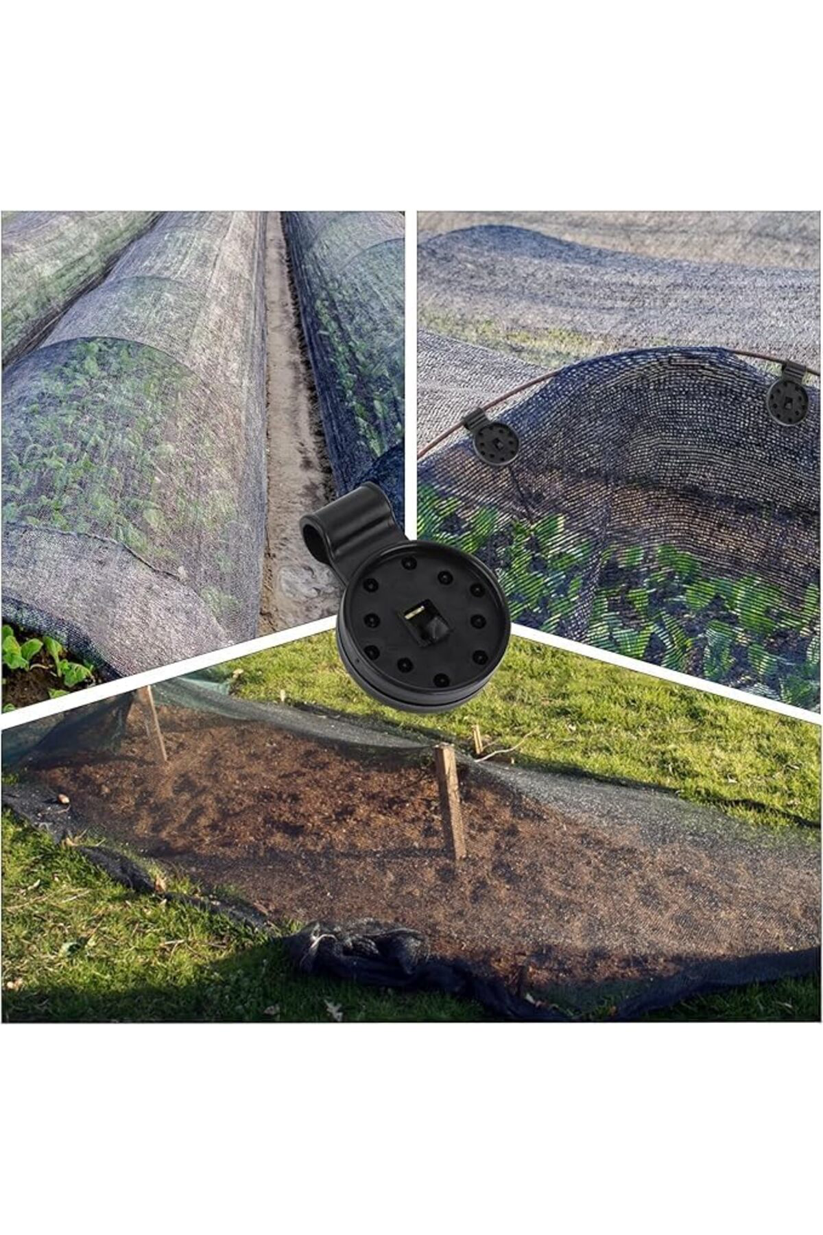 LuxShoping 20 Adet Siyah Plastik Gölgelik Klipsi, Yuvarlak Şekill