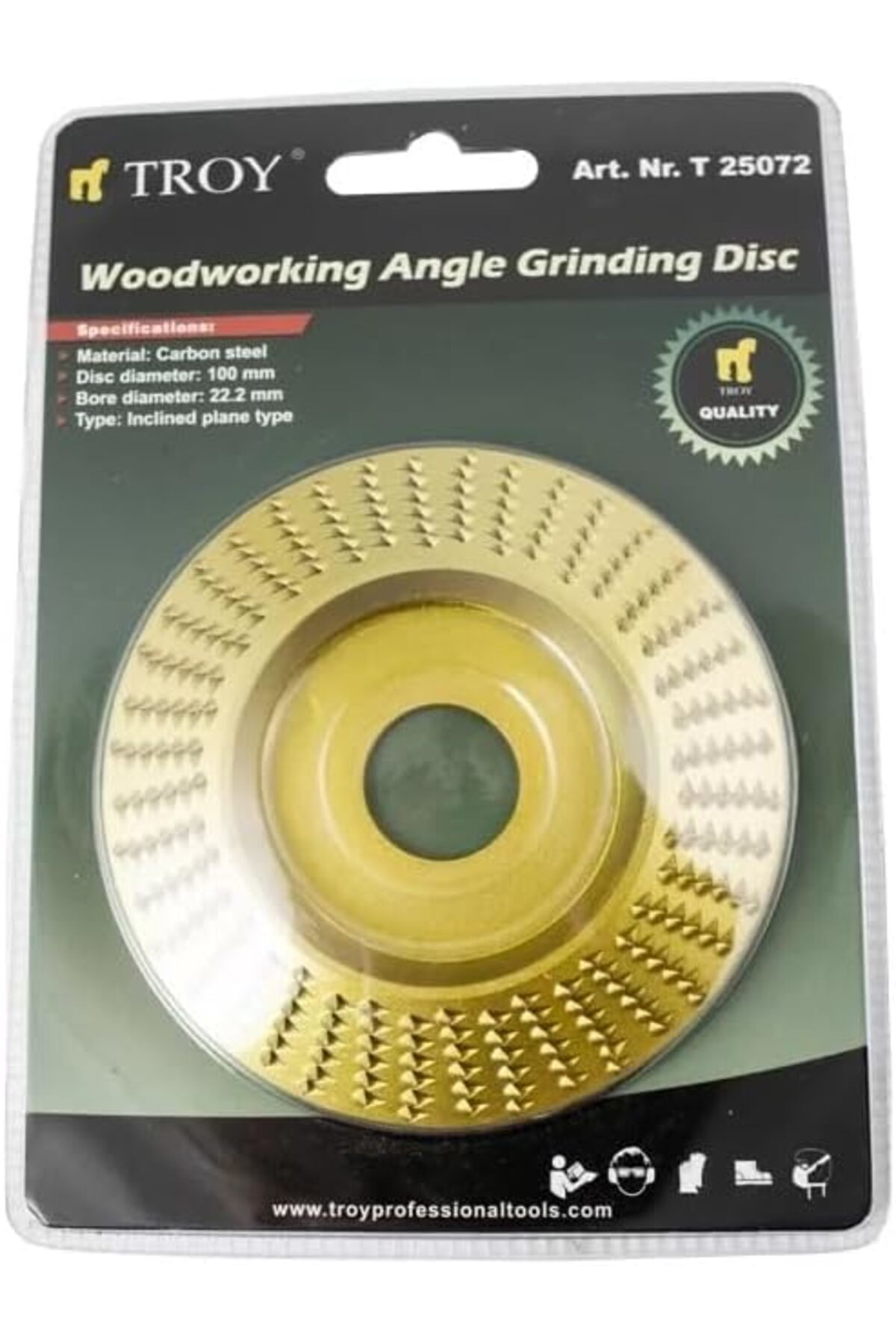 LuxShoping 25076 Avuç Taşlama için Ahşap Aşındırıcı Disk, Trapezo