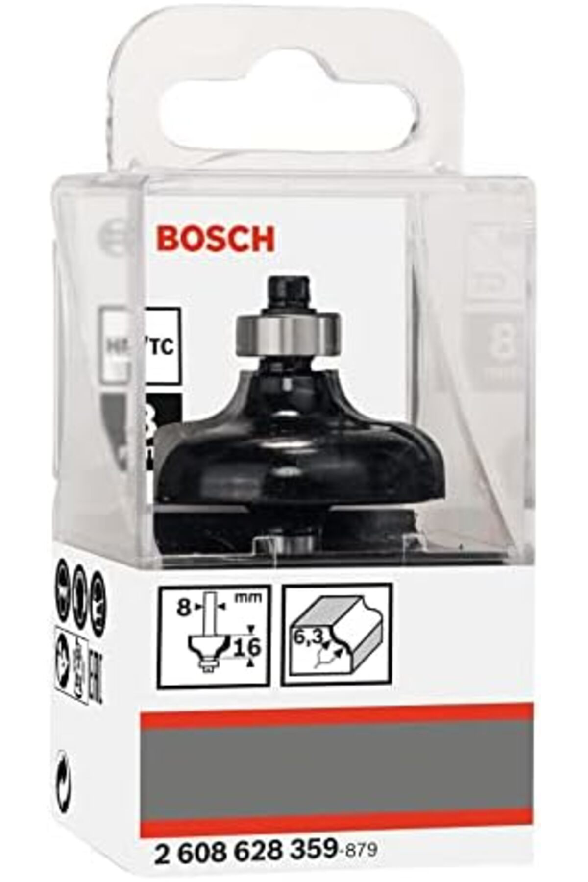 LuxShoping 2608628359 aksesuarı profil freze G 8 mm, R1 6,35 mm,