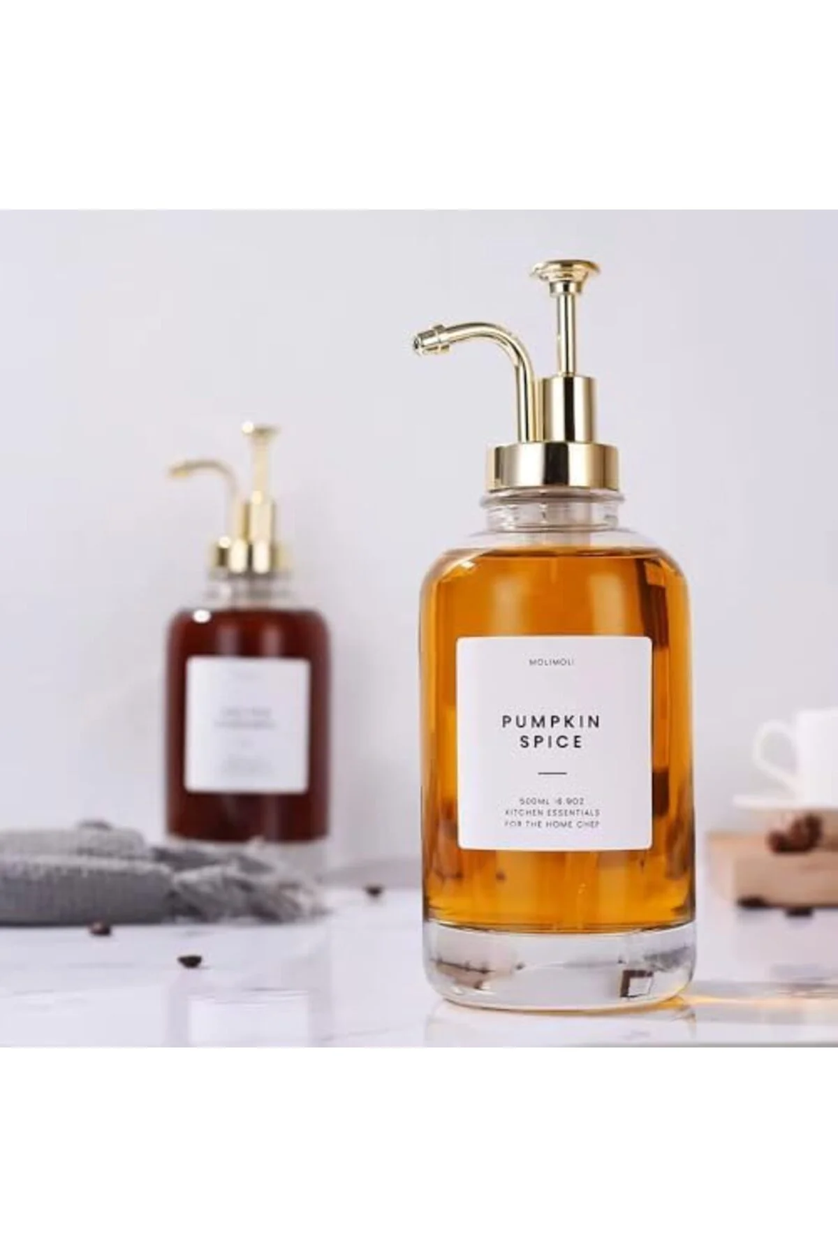 LuxShoping 2'li 500 ml Cam Sıvı Sabunluk ve Losyonluk Seti – Yüks