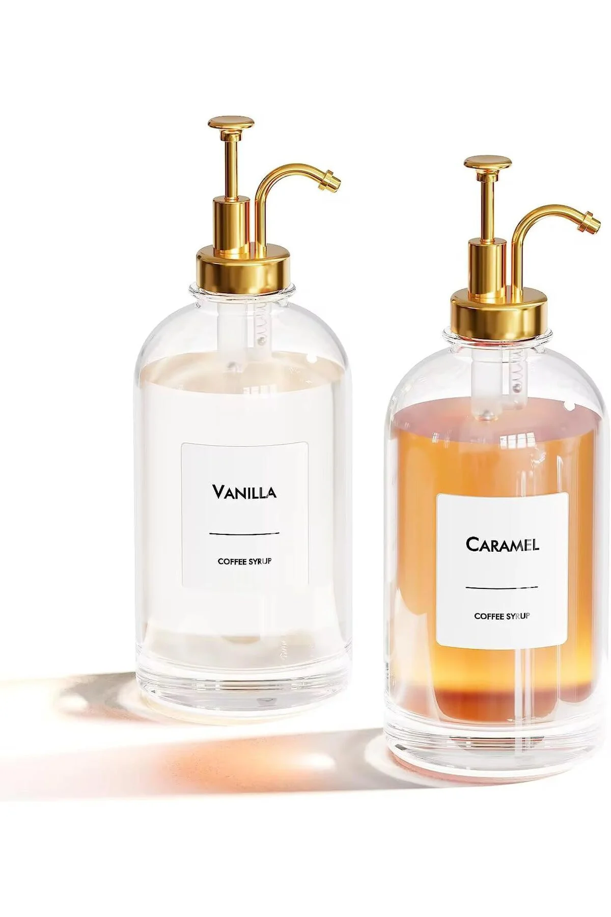 LuxShoping 2'li 500 ml Cam Sıvı Sabunluk ve Losyonluk Seti – Yüks