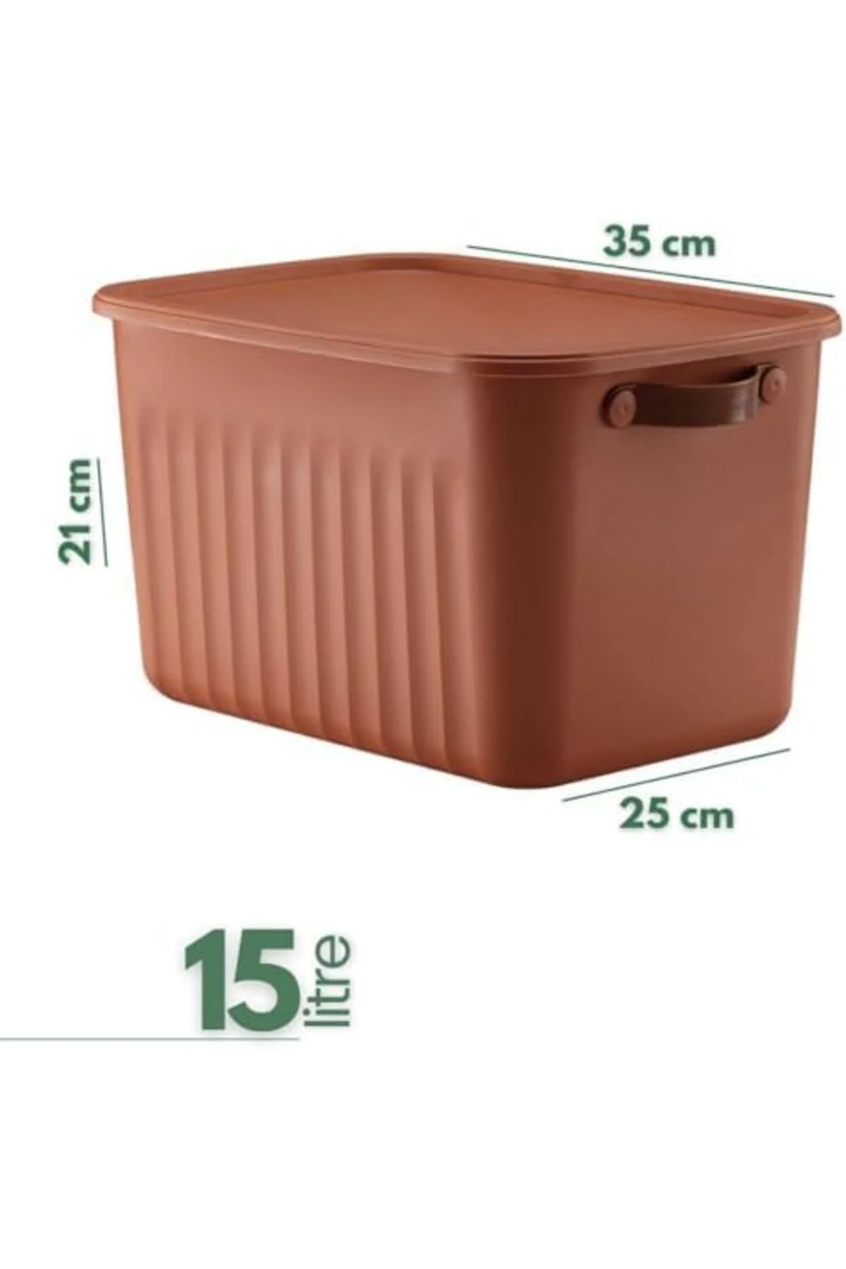 LuxShoping 3 Adet Modern Kapaklı Saklama Kutusu Seti -15 Litre – 