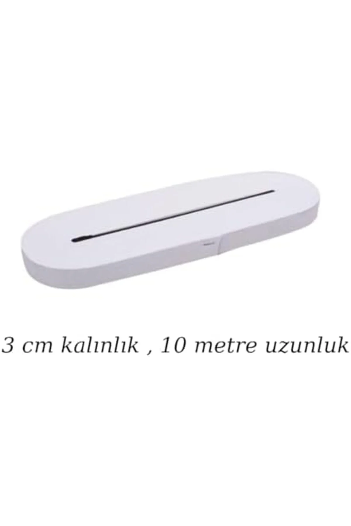 LuxShoping 3 cm Genişlik – 10 Metre Beyaz Lastik Şerit | Esnek Di