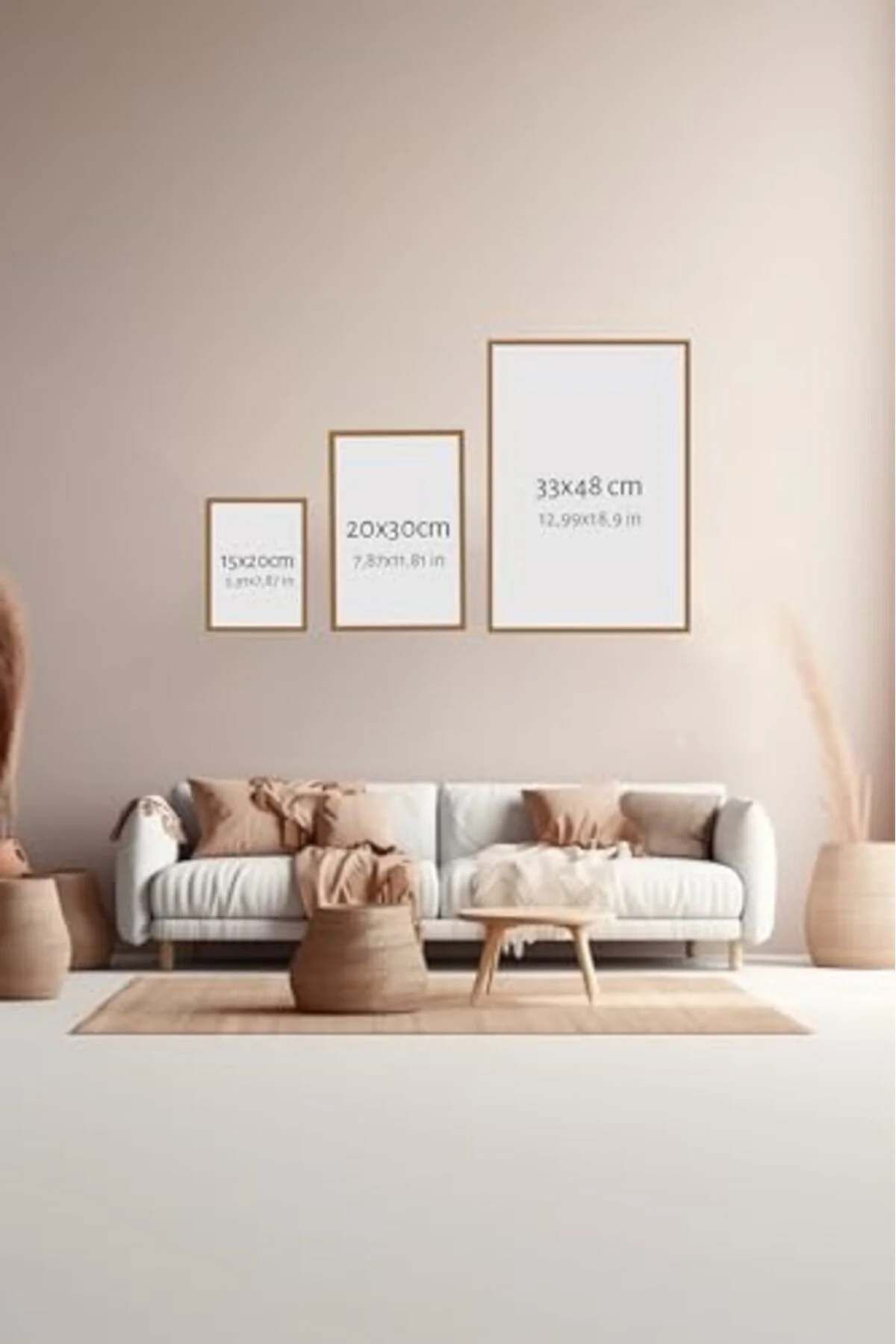 LuxShoping 3 Parça Çerçeve Görünümlü Mdf Tablo Seti - ARTSYCLLCT2