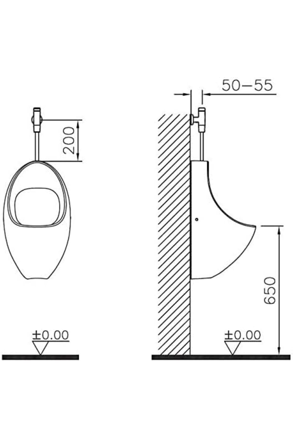 LuxShoping 310-2521 Pisuvar Yıkama Sistemi Sıva Üstü Set 2/4 L Kr