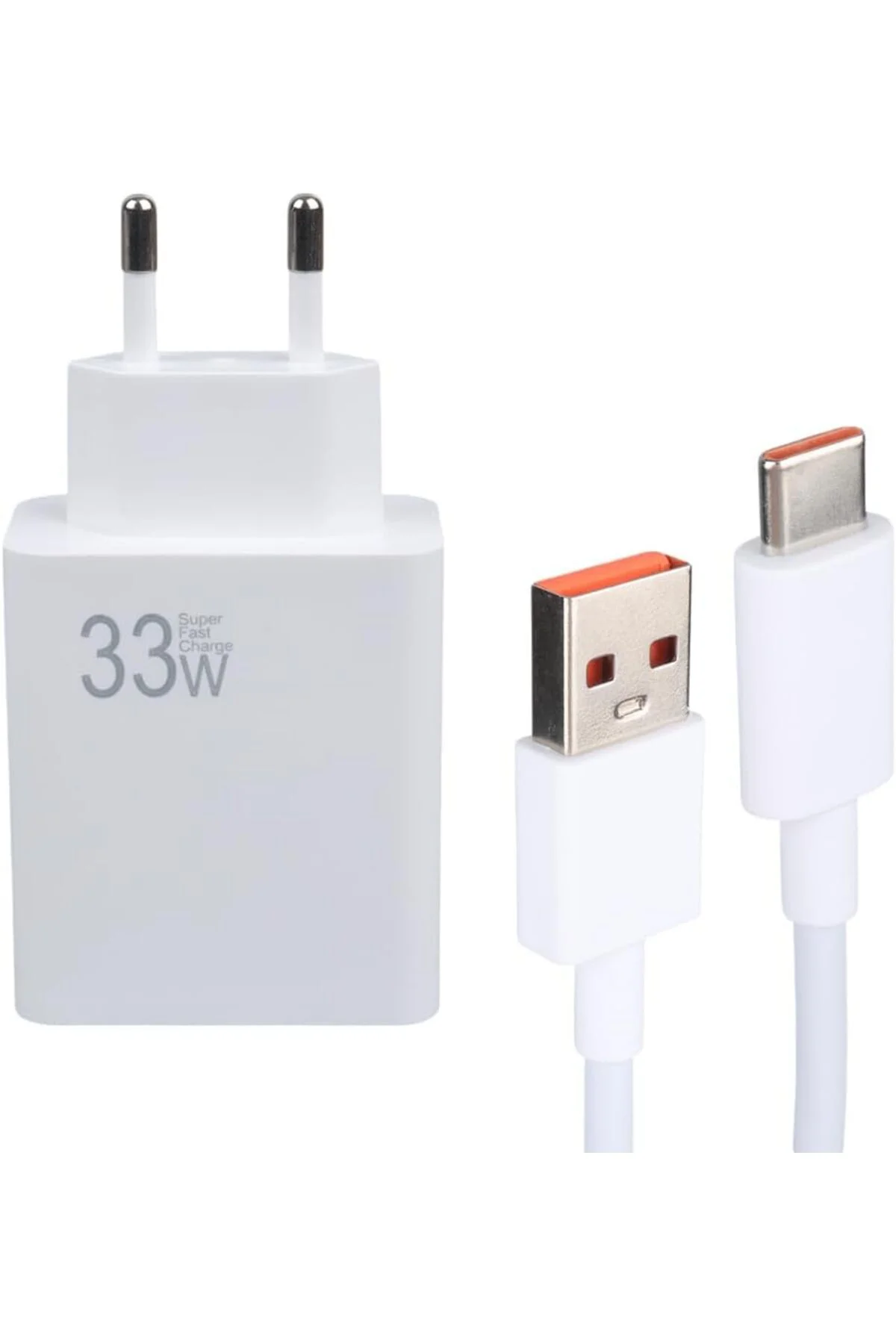LuxShoping 33 Watt Turbo Usb Şarj Başlık Adaptörü + Type-C Kablo,