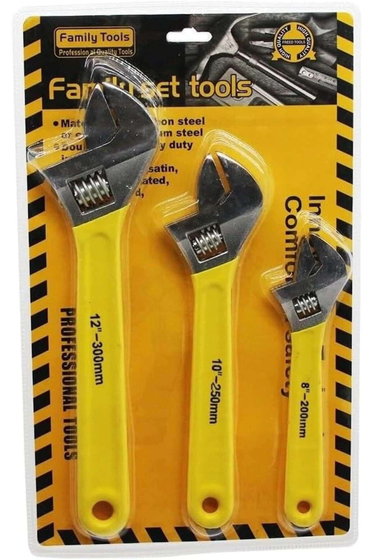 LuxShoping 3'lü Kurbağacık Anahtar Seti – Ayarlı İngiliz Anahtarı