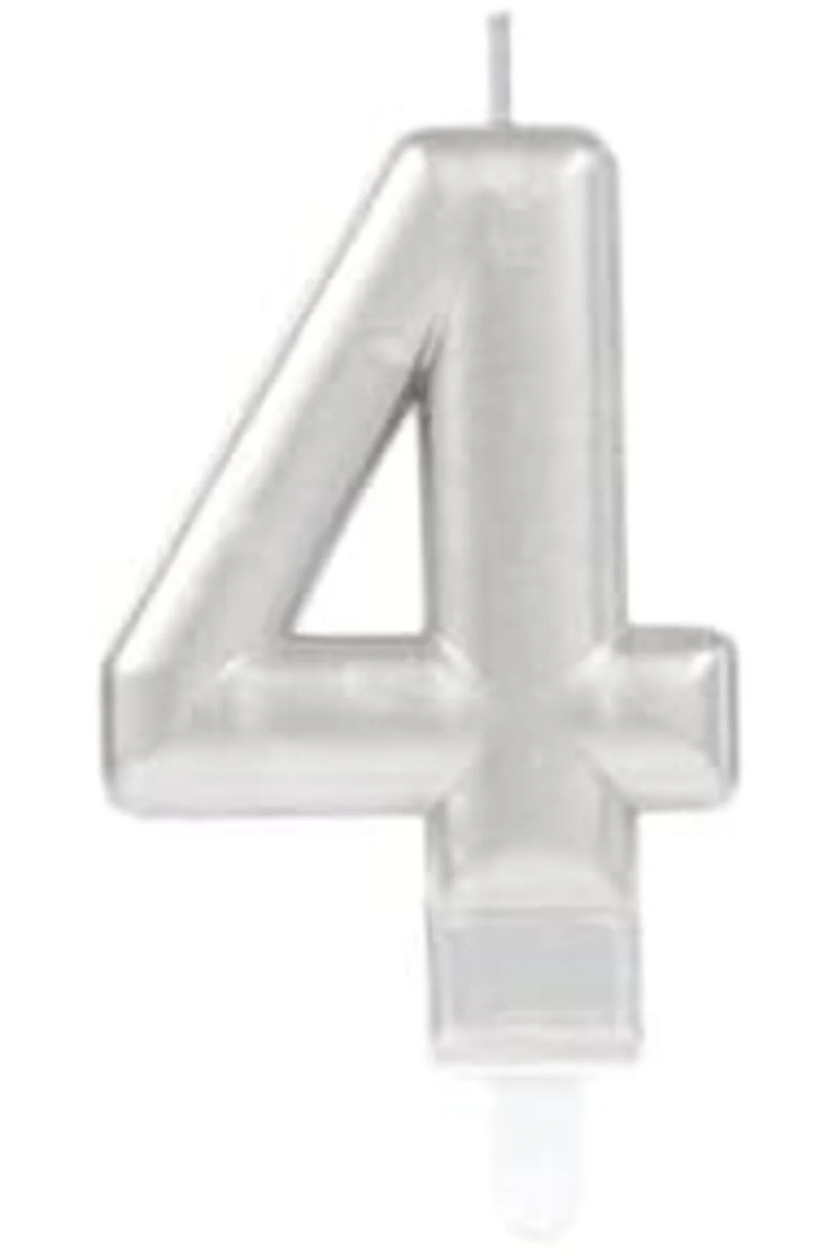 LuxShoping 4 Rakam Mum Gümüş Renk 1142128