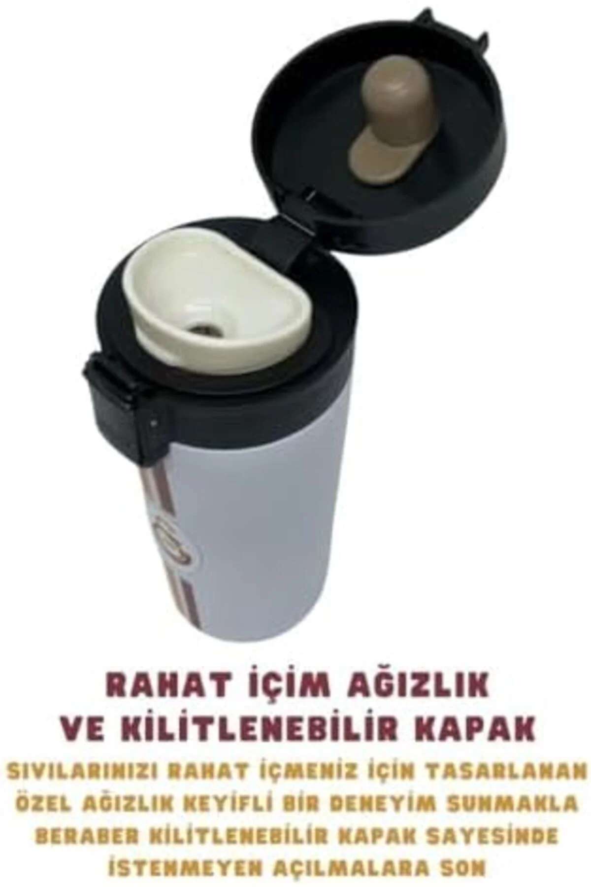 LuxShoping 400ml Lisanslı Çift Katlı Paslanmaz Çelik Termos Mug 8