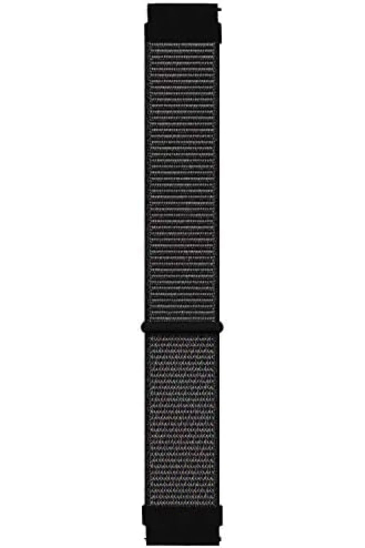 LuxShoping 5 46mm Hasırlı için Kordon Woven Sport Loop Siyah 1142
