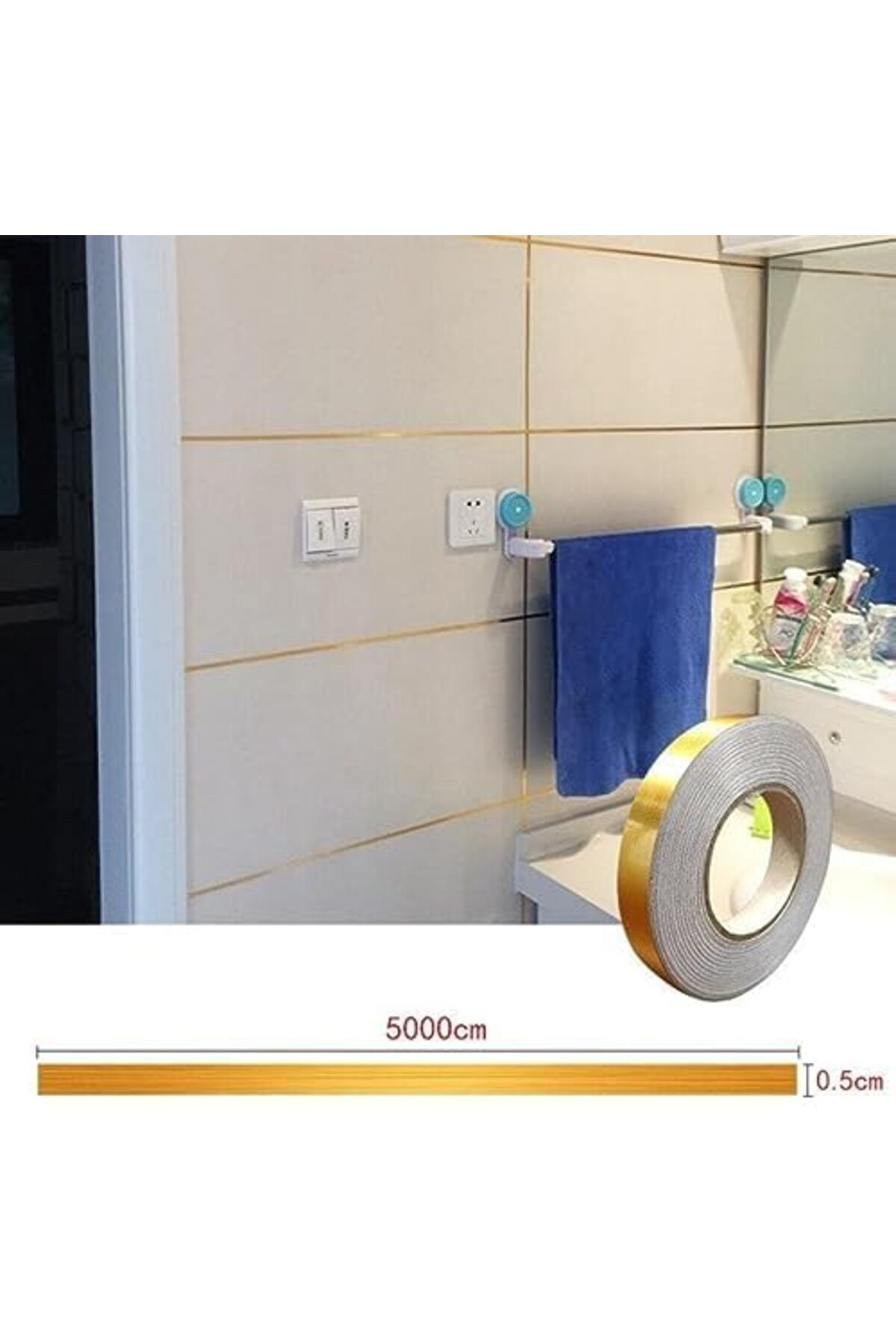 LuxShoping -50 Metre Arası Şerit Dekoratif Yapışkan Renkli Dekor 