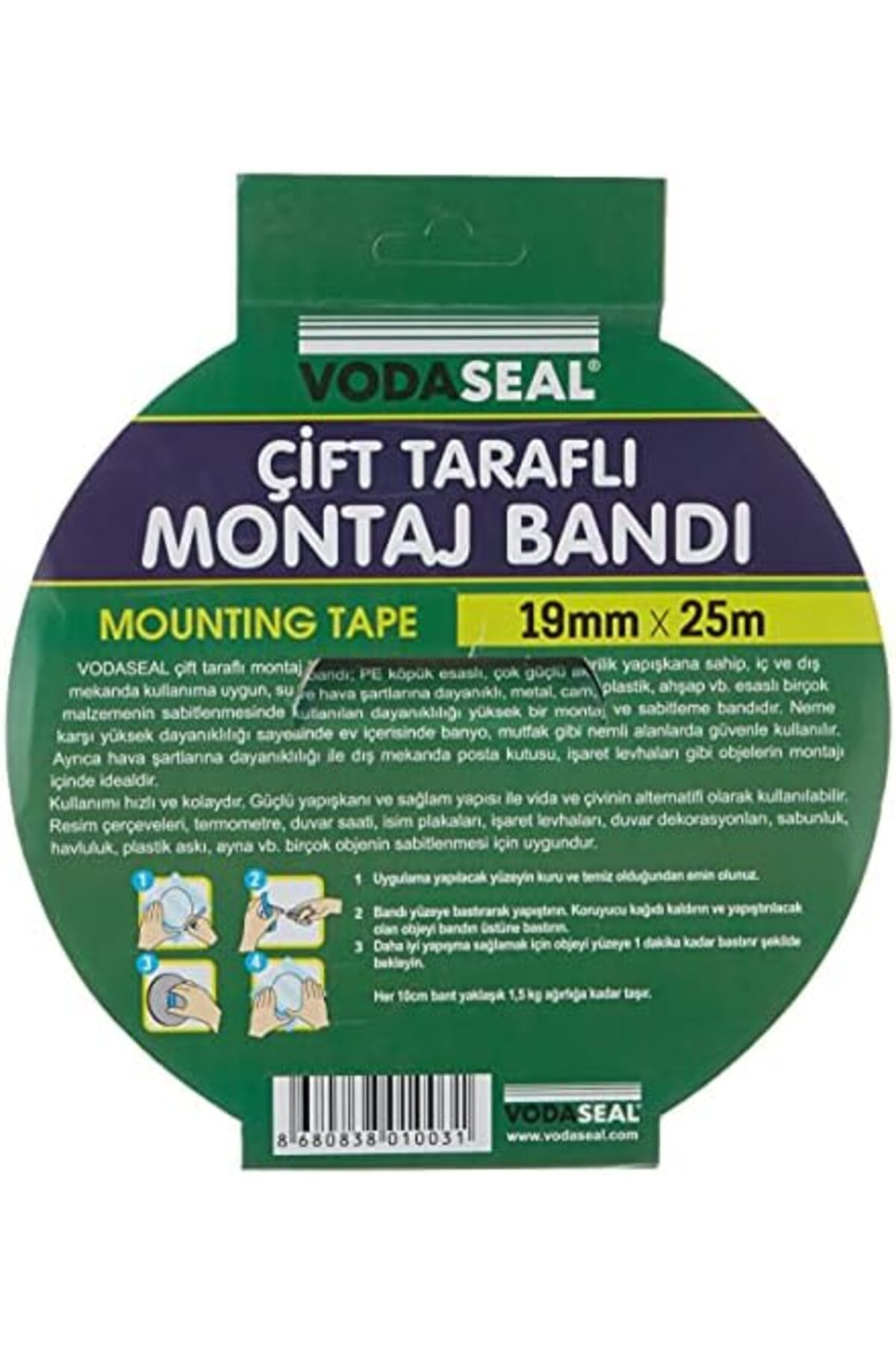 LuxShoping 53.01.039 Çift Köpük Montaj Bandı, Köpük, 19mmx25mt 11