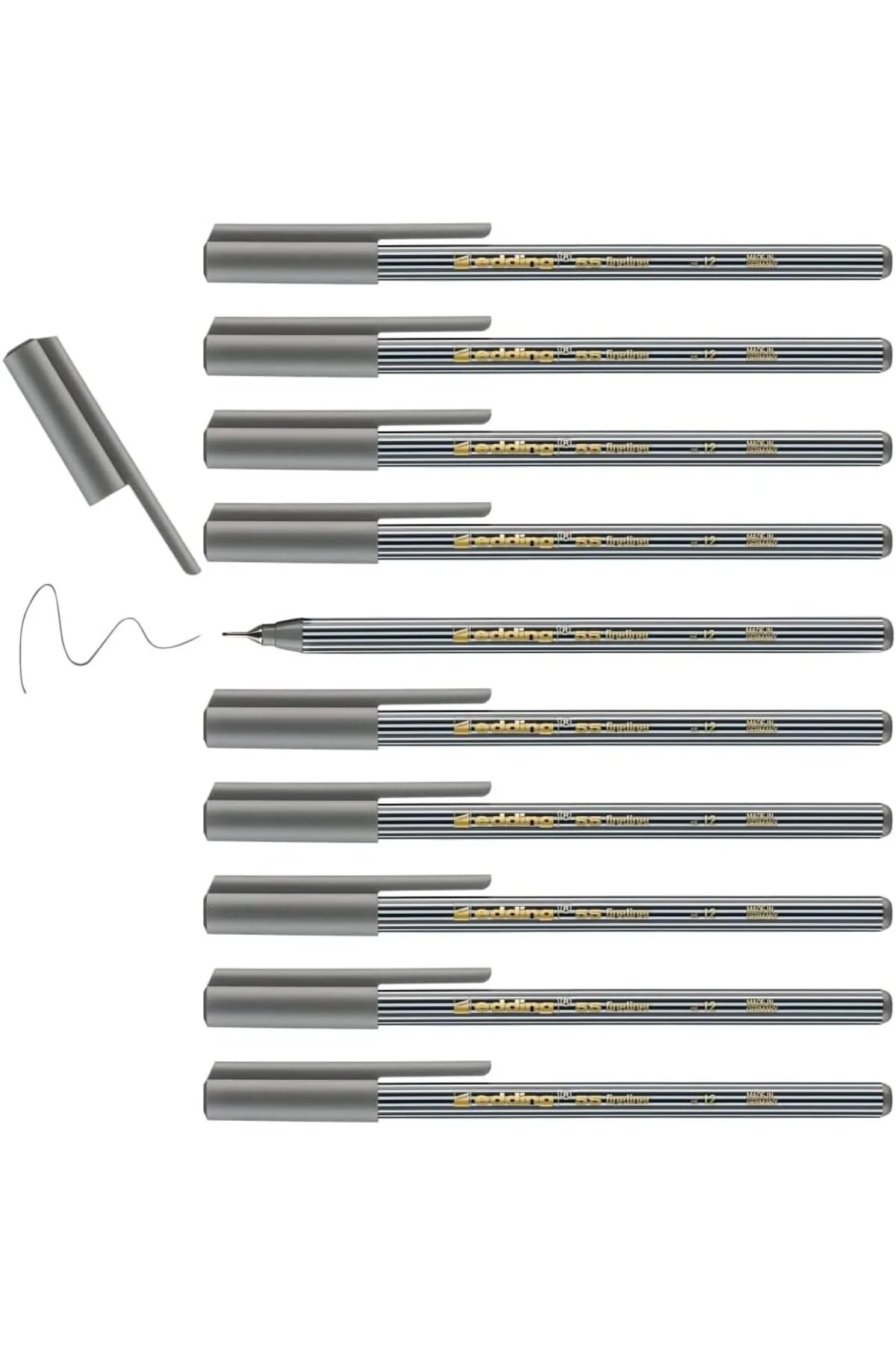 LuxShoping 55 - gri - 10 kalem - 0,3 mm uç 1142128