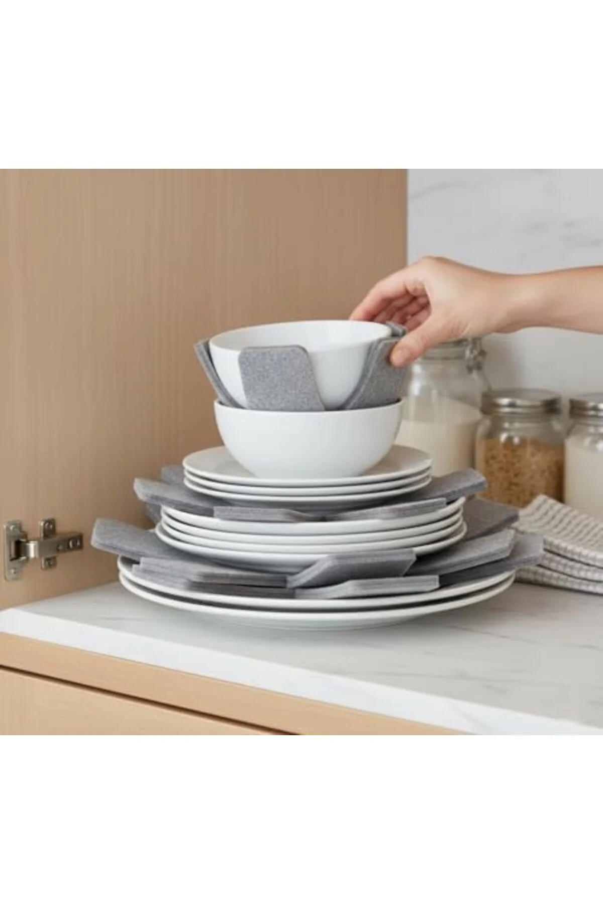 LuxShoping 6 Adet Keçe Tencere ve Tabak Koruyucu – 30 cm Çizilme 