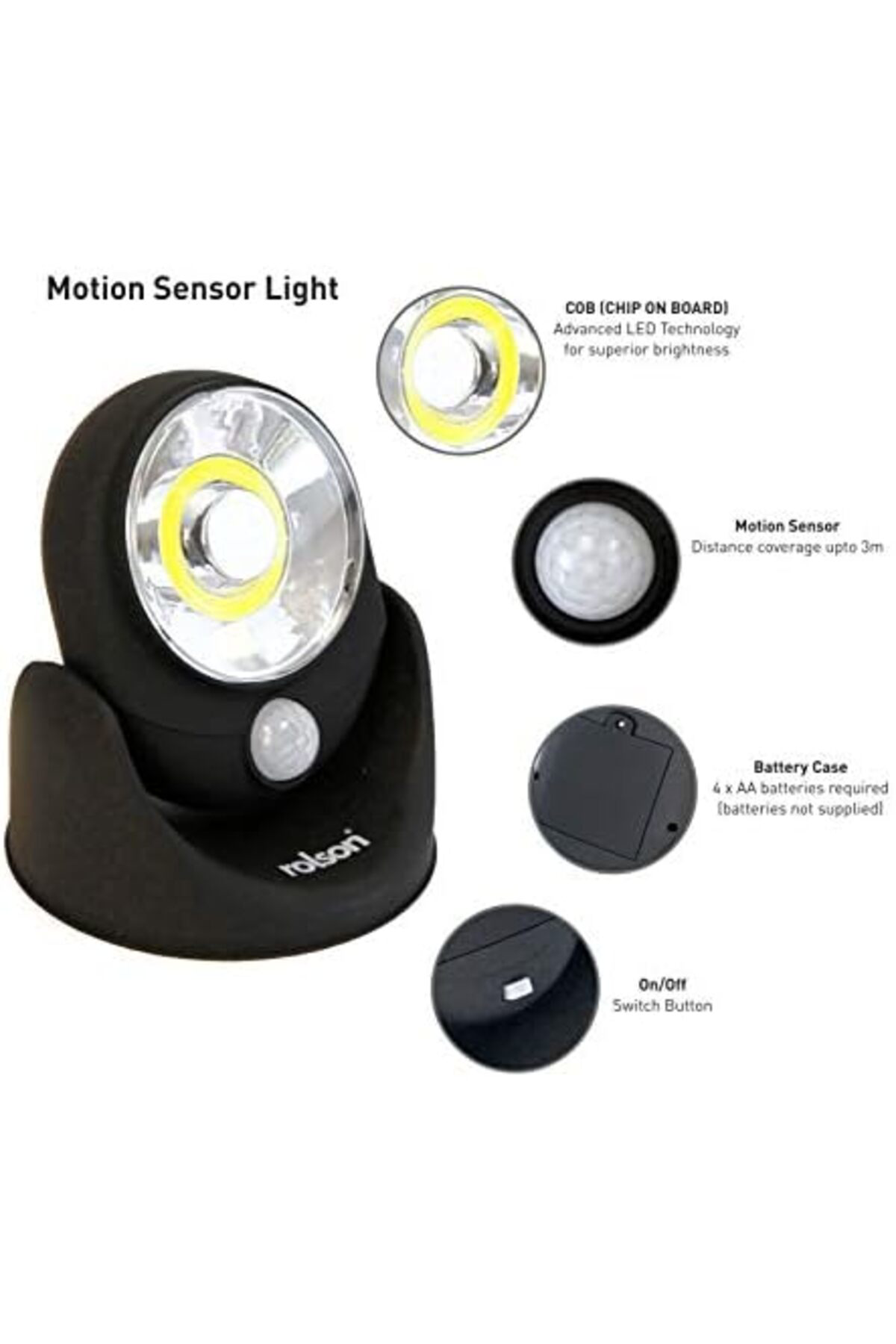 LuxShoping 61688 COB Motion Sensor Light 1142128