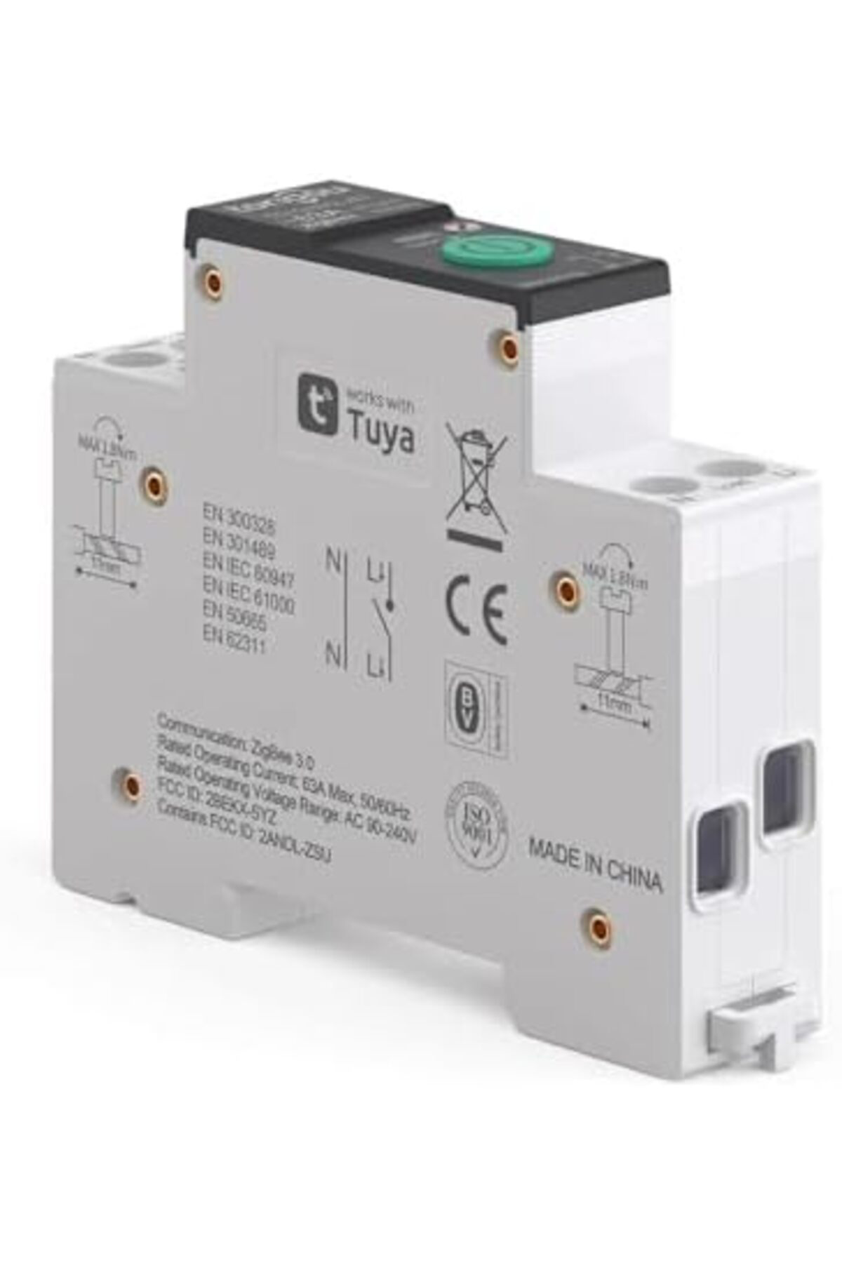 LuxShoping 63 Amper Akıllı Sigorta (, Smart Life, Zigbee2MQTT Uyu