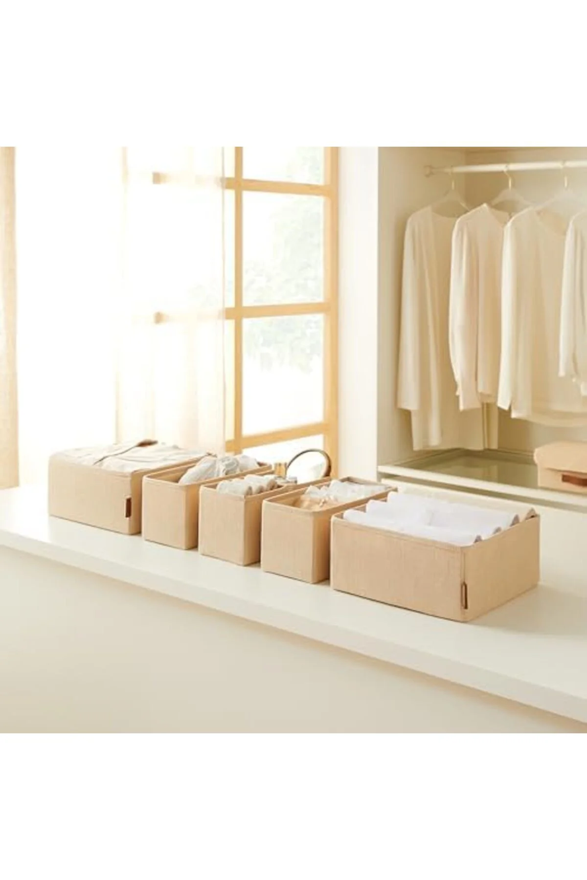 LuxShoping 6'lı Jüt Kumaş Çekmece İçi Düzenleyici Kutu 2 Adet 28 LuxShoping 6'lı Jüt Kumaş Çekmece İçi Düzenleyici Kutu 2 Adet 28