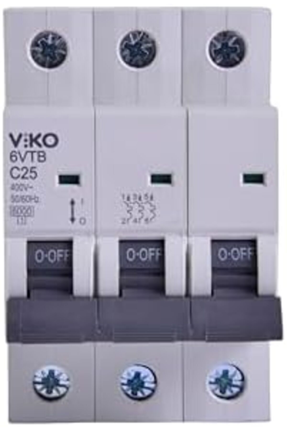 LuxShoping 6VTB-3C25 Otomatik Sigorta 6kA C Tipi 3 Kutup 25A 1142