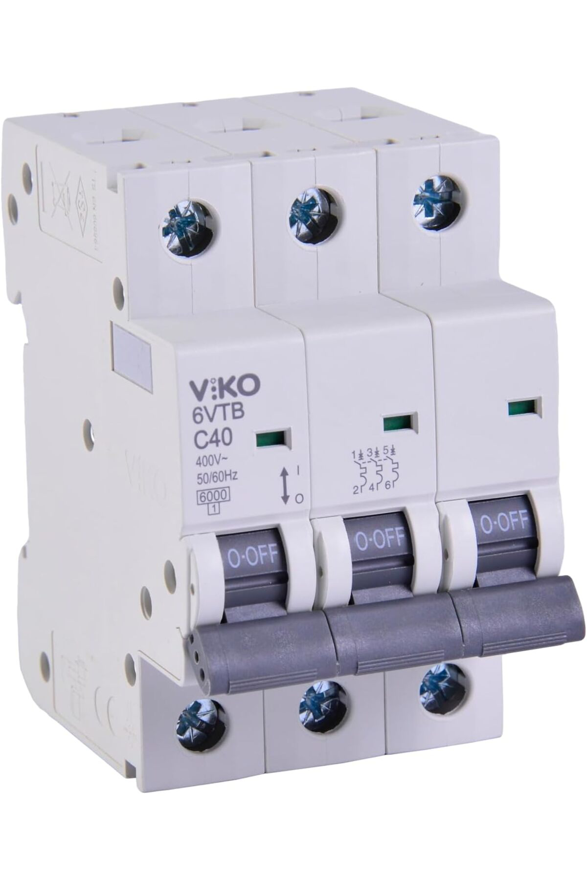 LuxShoping 6VTB-3C40 Otomatik Sigorta 6kA C Tipi 3 Kutup 40A 1142
