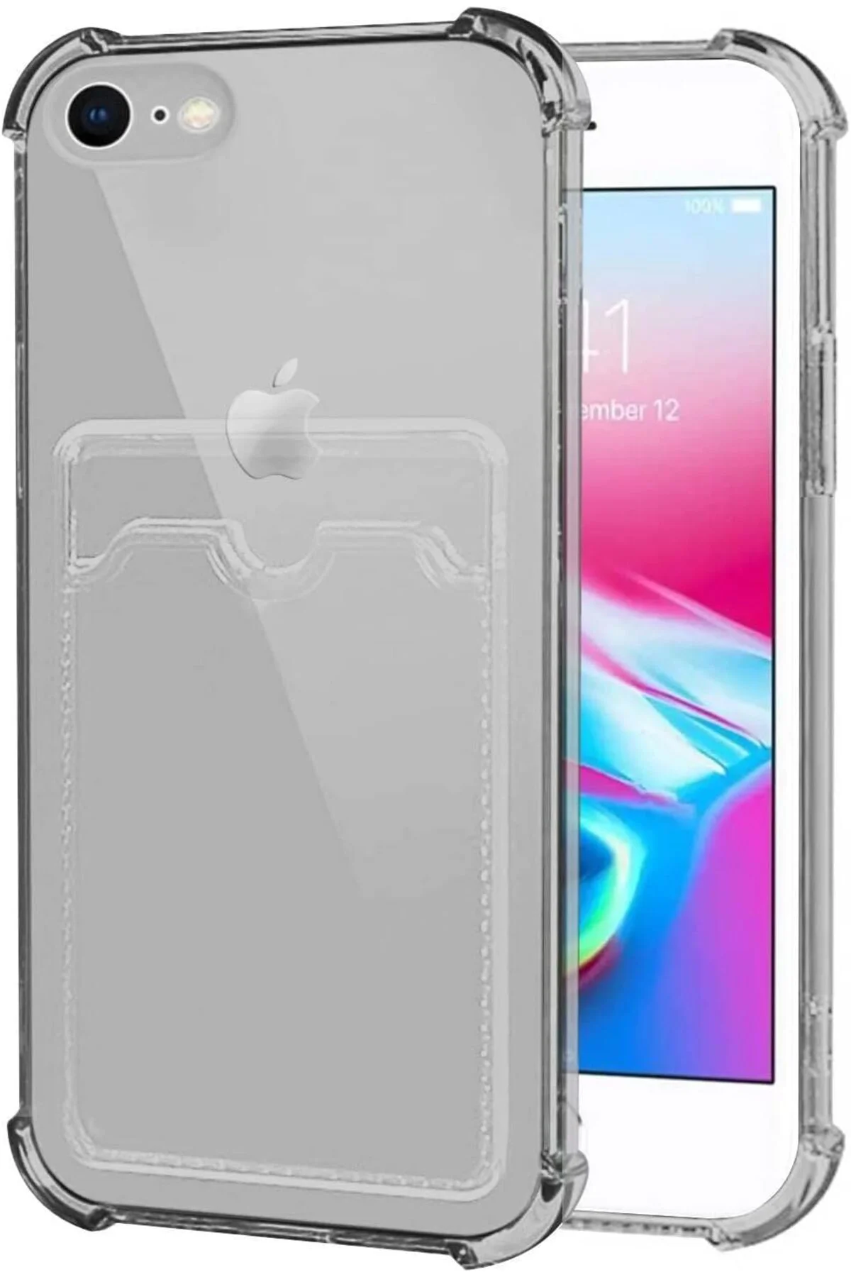 LuxShoping 7 için Card Slot Kılıf Siyah [ 7 ile Uyumlu Kılıf - Si LuxShoping 7 için Card Slot Kılıf Siyah [ 7 ile Uyumlu Kılıf - Si