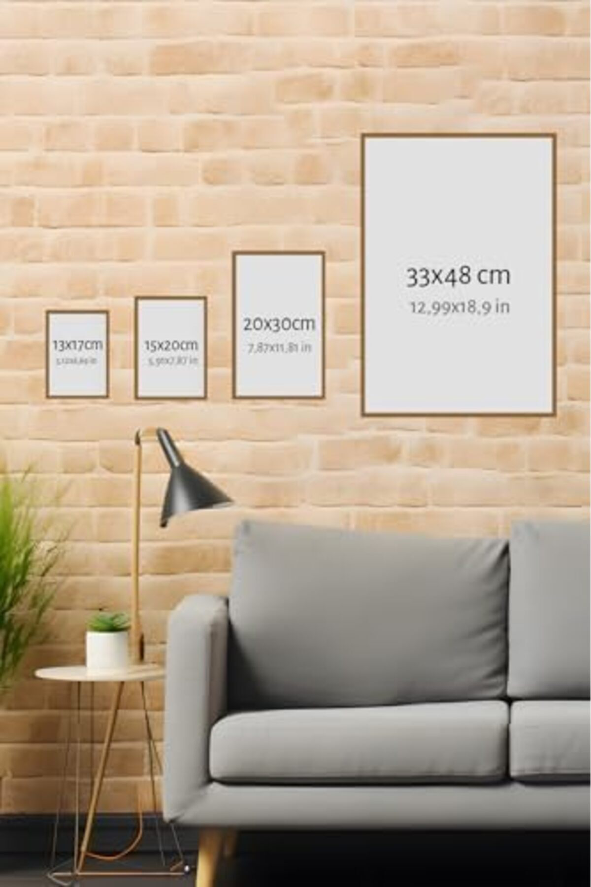 LuxShoping 7 Parça Çerçeve Görünümlü Mdf Tablo Seti 1142128