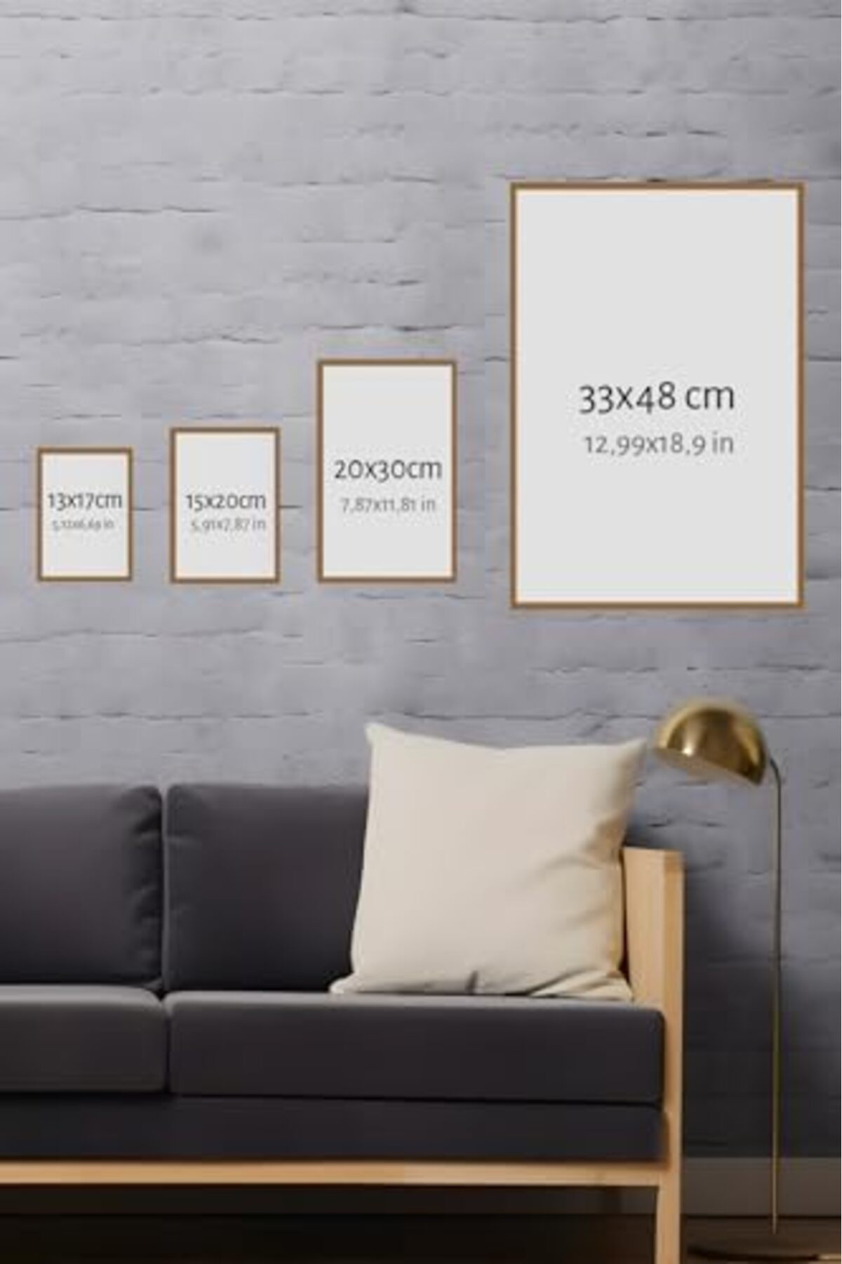 LuxShoping 7 Parça Çerçeve Görünümlü Mdf Tablo Seti 1142128