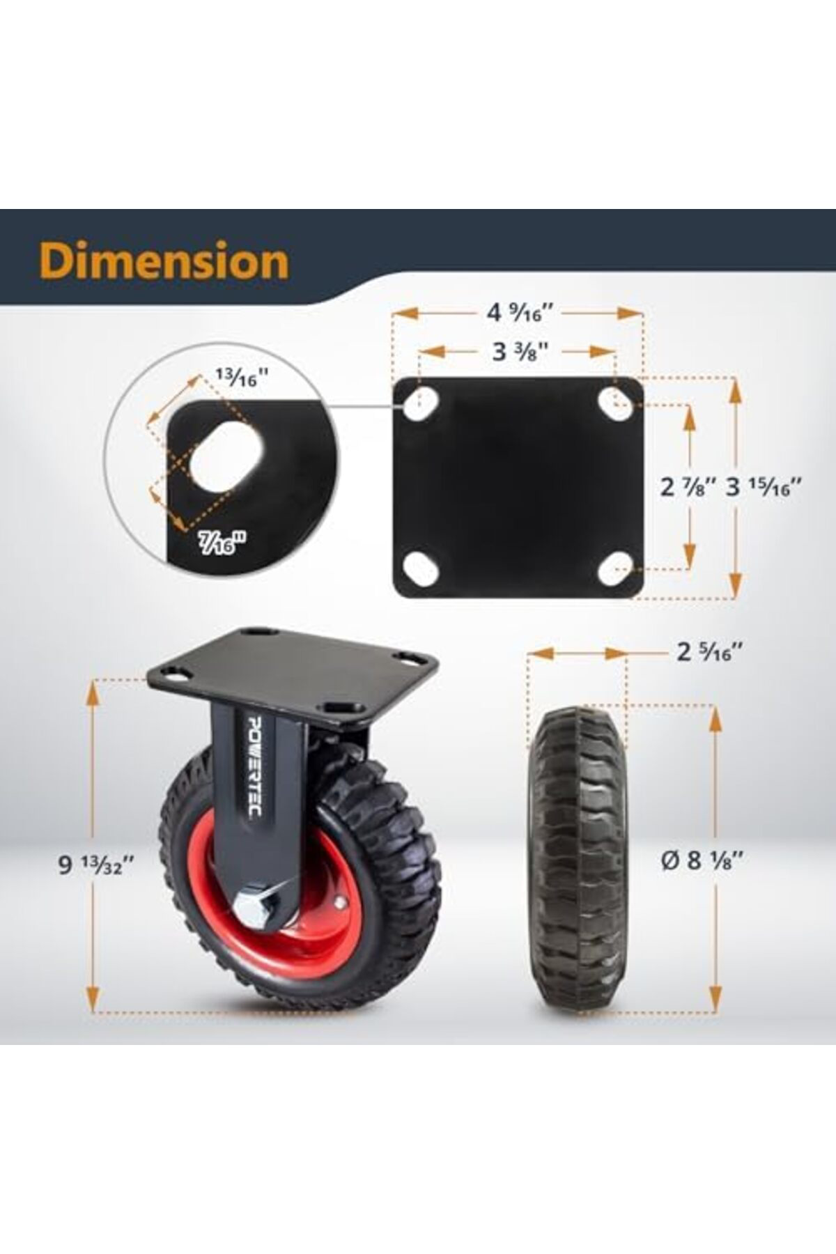 LuxShoping 8 İnç Teker Tekerlekleri, Tezgah, Dolly, Araba, Araba,