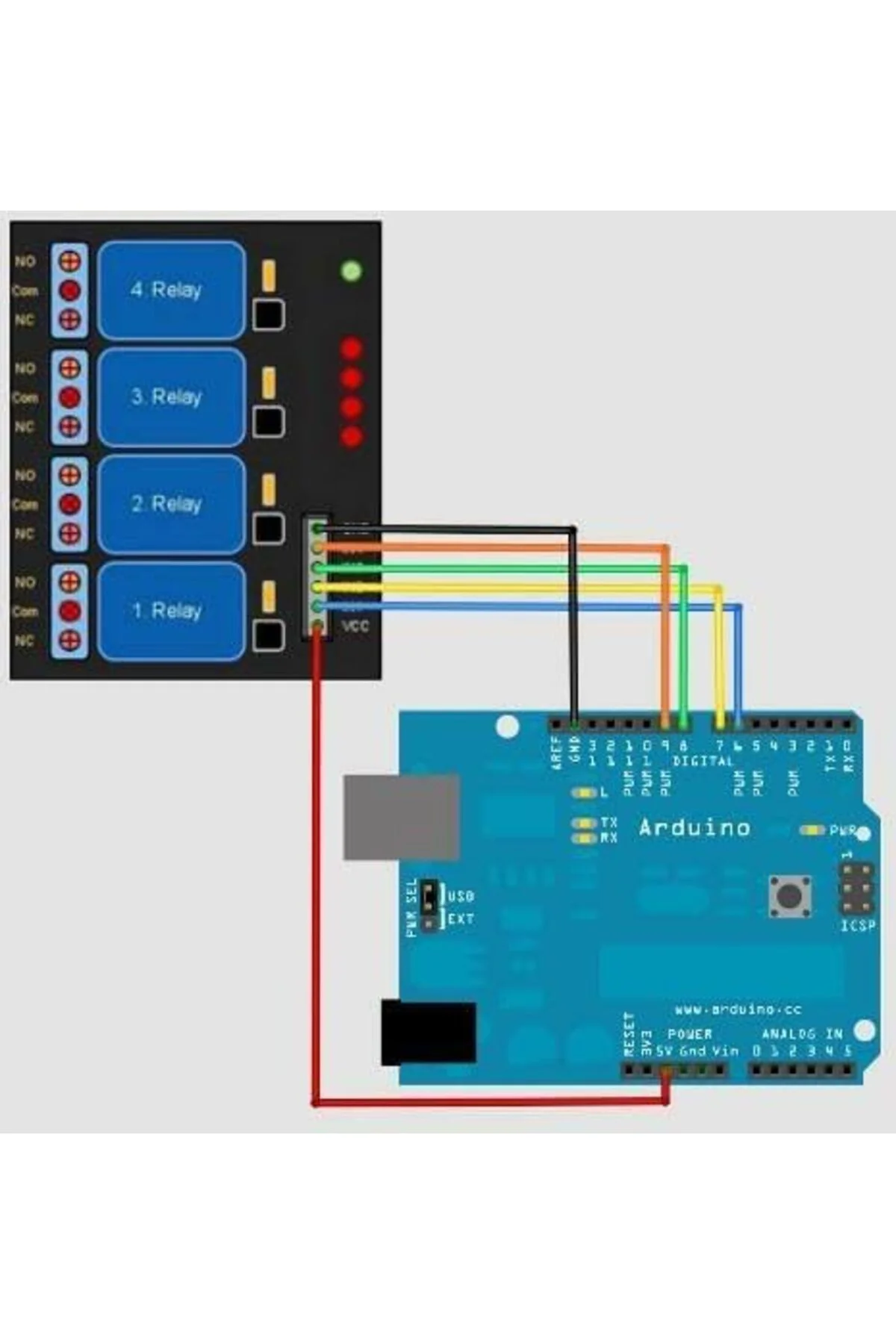 LuxShoping 8 kanal 12v röle modülü 1142128