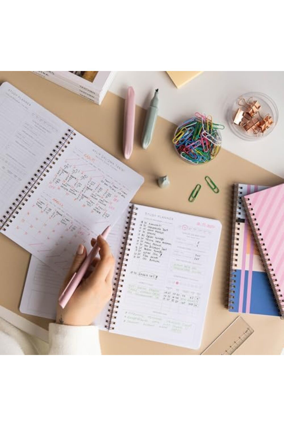LuxShoping A5 Spiralli Ders Çalışma Planlayıcısı - - Sınava Hazır