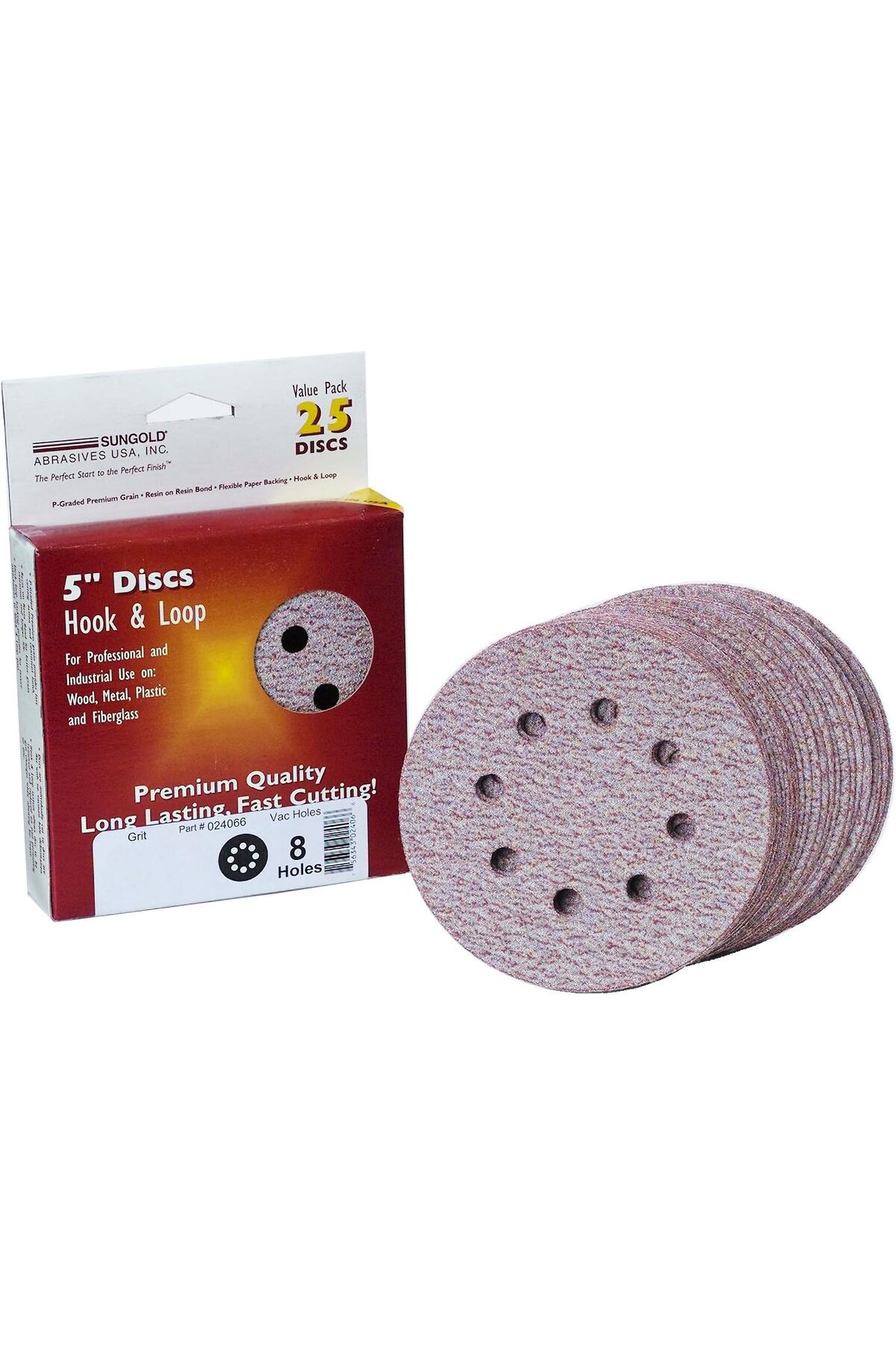 LuxShoping Abrasives 024073 zımpara diski, 12,7 cm x 8 Vac delik- LuxShoping Abrasives 024073 zımpara diski, 12,7 cm x 8 Vac delik-