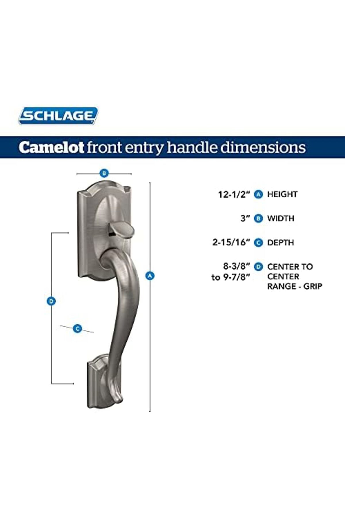 LuxShoping (Aged Bronze) - FE285-CAM-ACC-RH Camelot Lower Handles