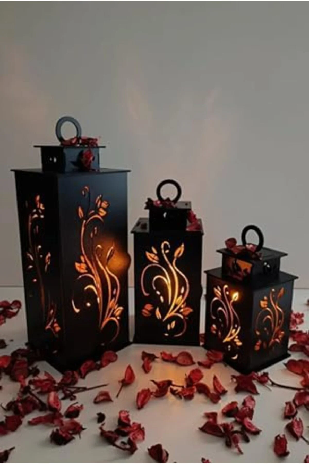 LuxShoping Ahşap Dekoratif Mumluk Siyah 2 1142128