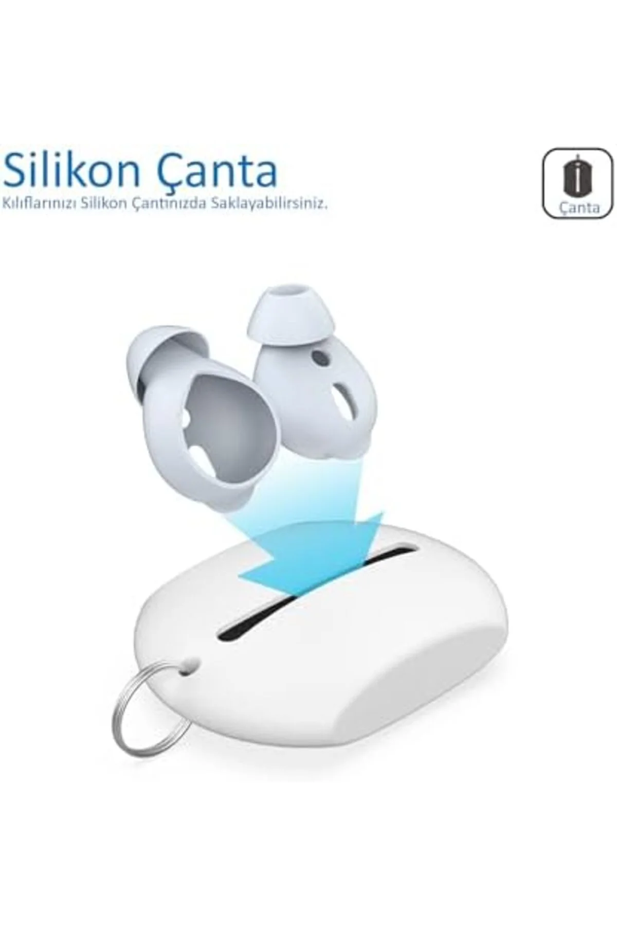 LuxShoping AirPods 1. & 2. Nesil Kulak İçi Kılıf – 3 Çift Small S