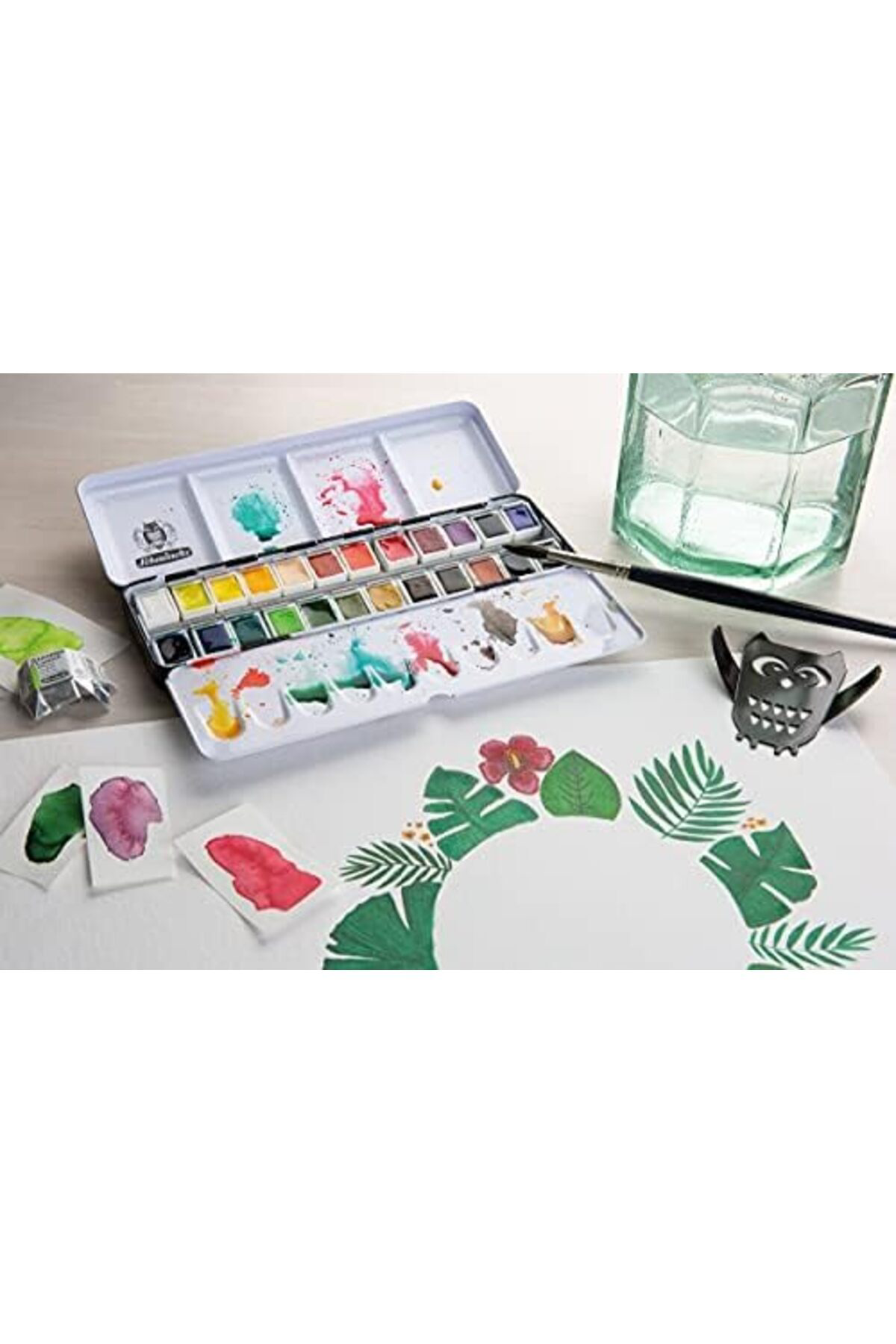 LuxShoping Akademie Aquarell Yarım Tablet Sulu Boya 488 Cyan 1142