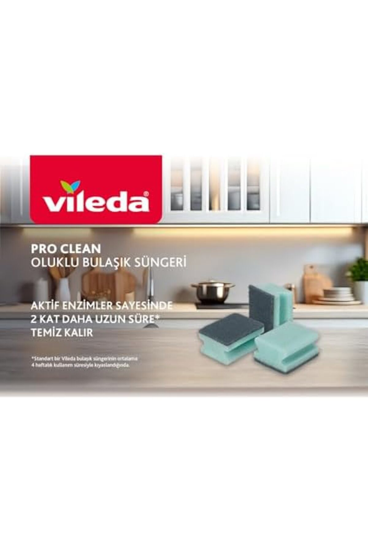 LuxShoping Aktif Enzimli Oluklu Sünger, 3’lü Paket 1142128