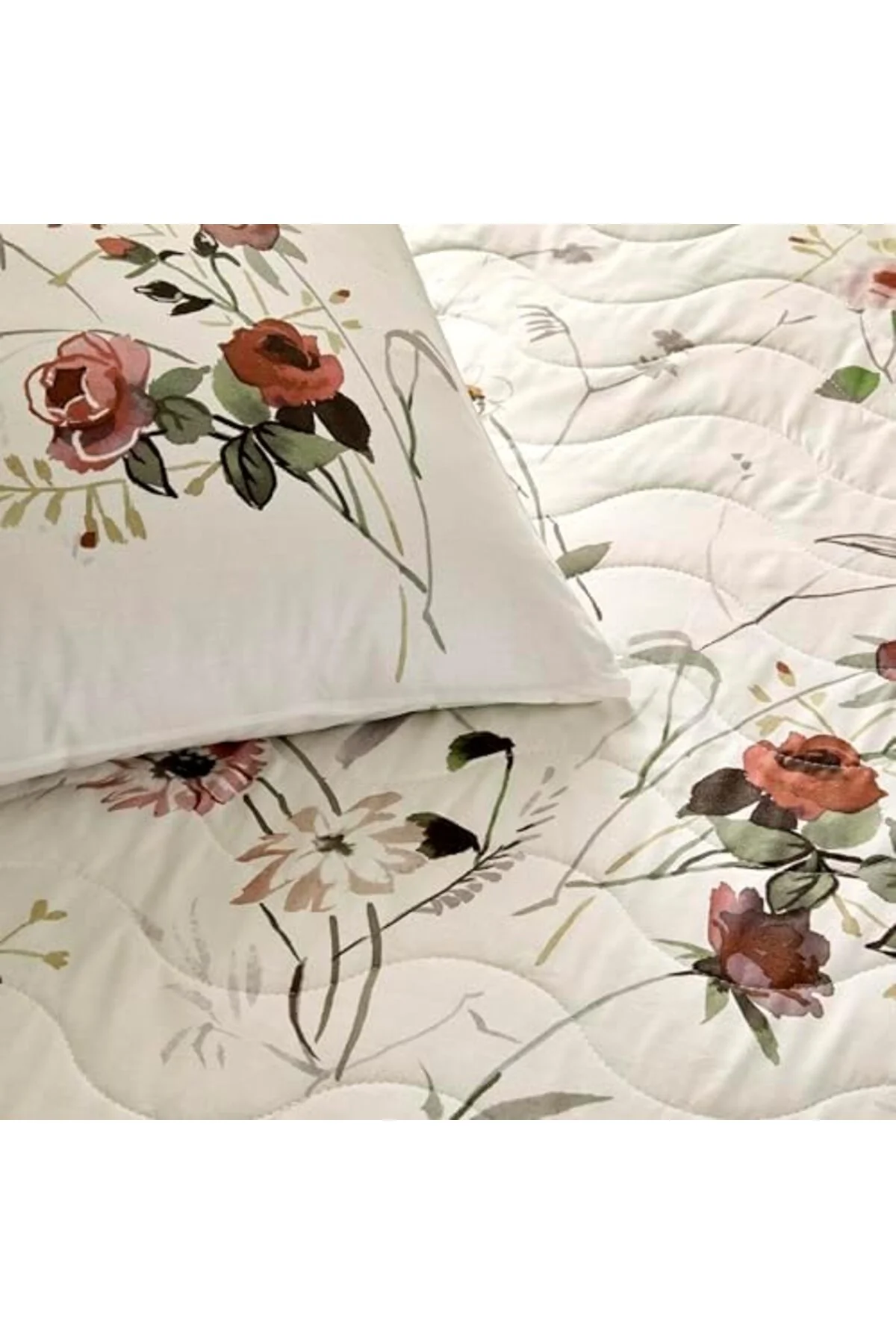 LuxShoping Alina Standart Pamuk Nevresim Takımı, Ekru, Çift Kişil