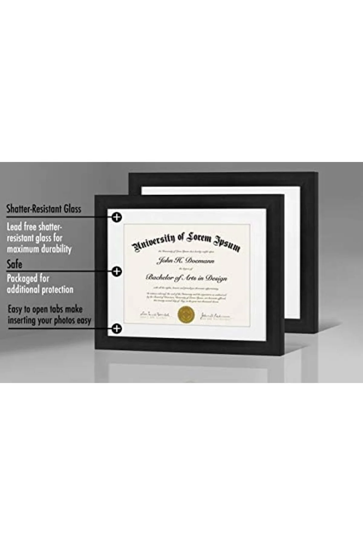 LuxShoping Americanflat 11x14 Siyah Diploma Çerçeve | Sertifika Ç