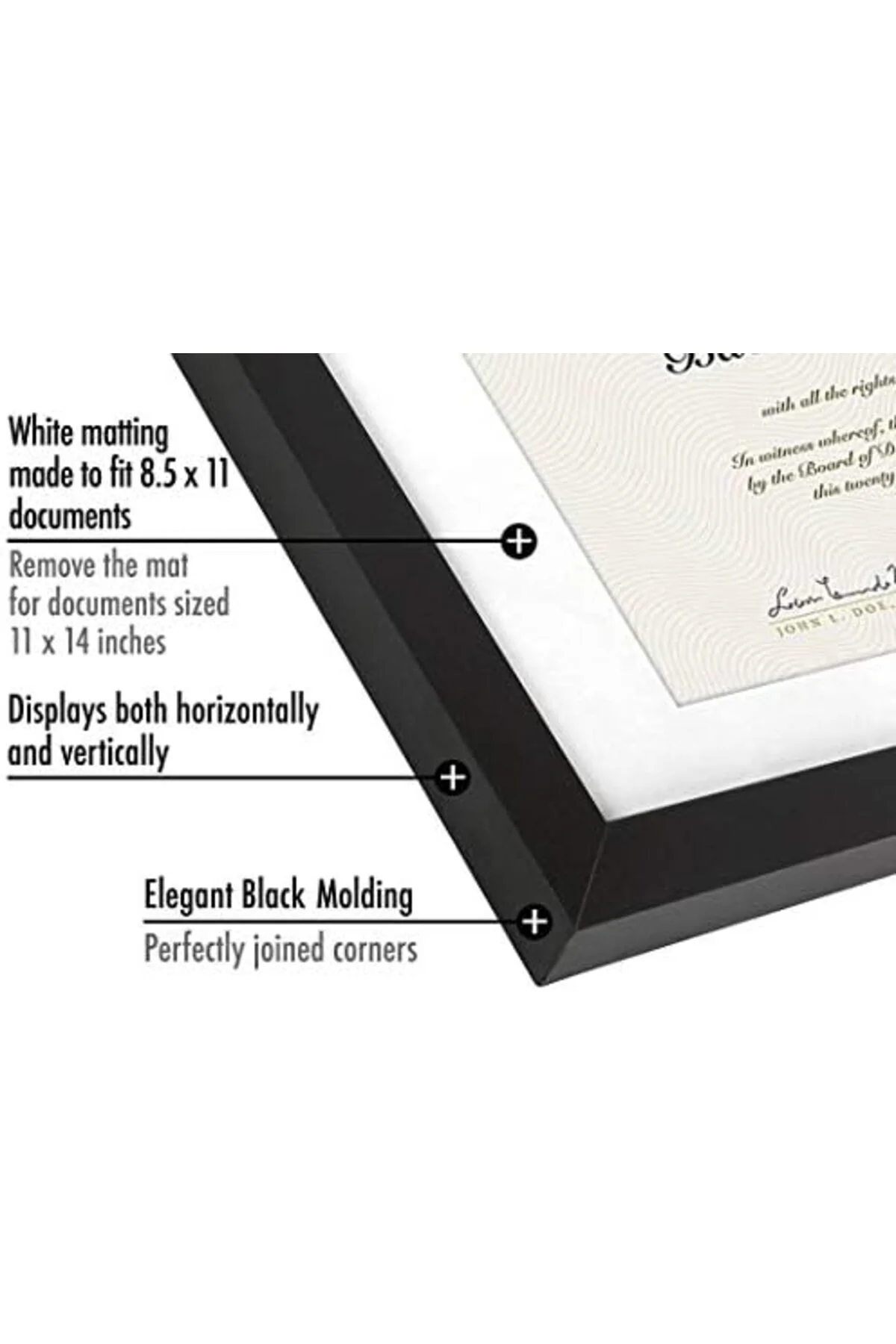 LuxShoping Americanflat 11x14 Siyah Diploma Çerçeve | Sertifika Ç