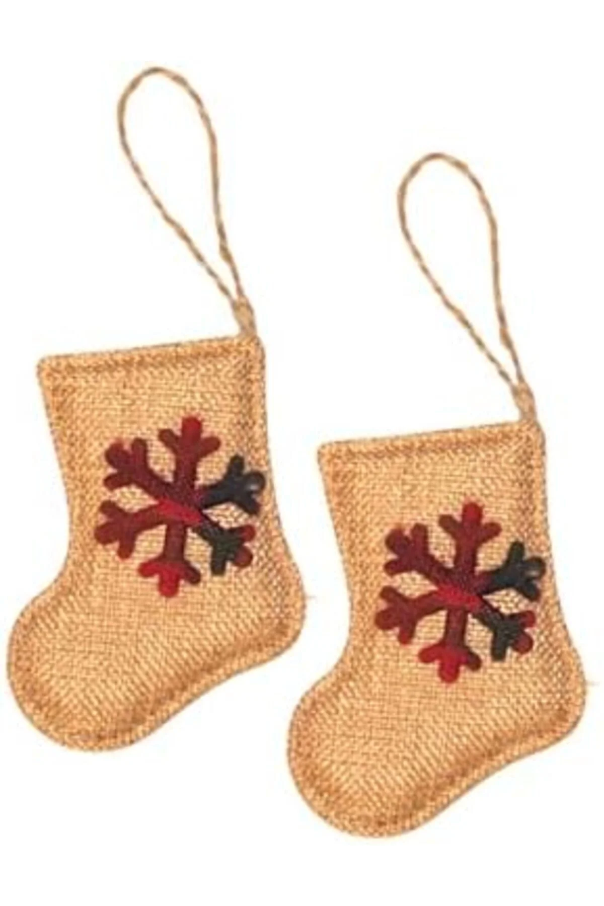 LuxShoping ASMALI JÜT YILBAŞI ÇORAP SÜS 10CM 2 ADET 1142128