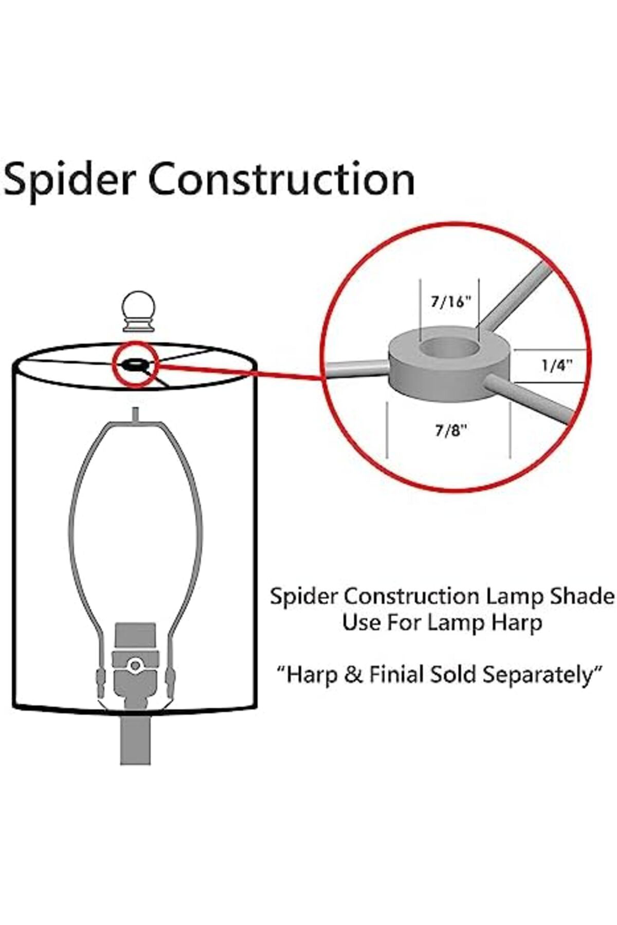LuxShoping Aspen 33055, Mantar Pileli Kırık Beyaz Örümcek Gölge, 