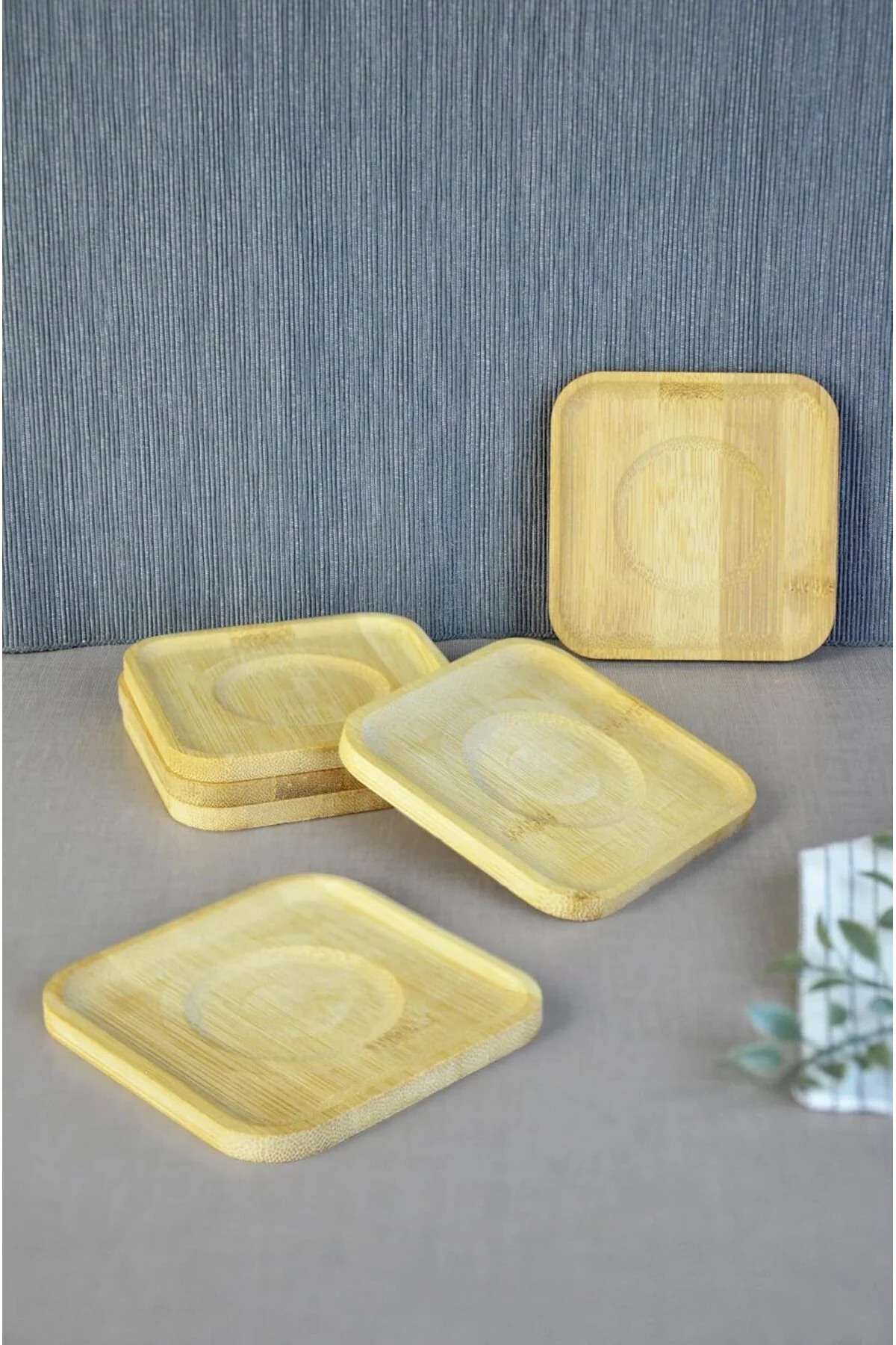 LuxShoping Bambu Serisi 10 cm Genişlikte Kare 6'lı Çay Bardağı Al