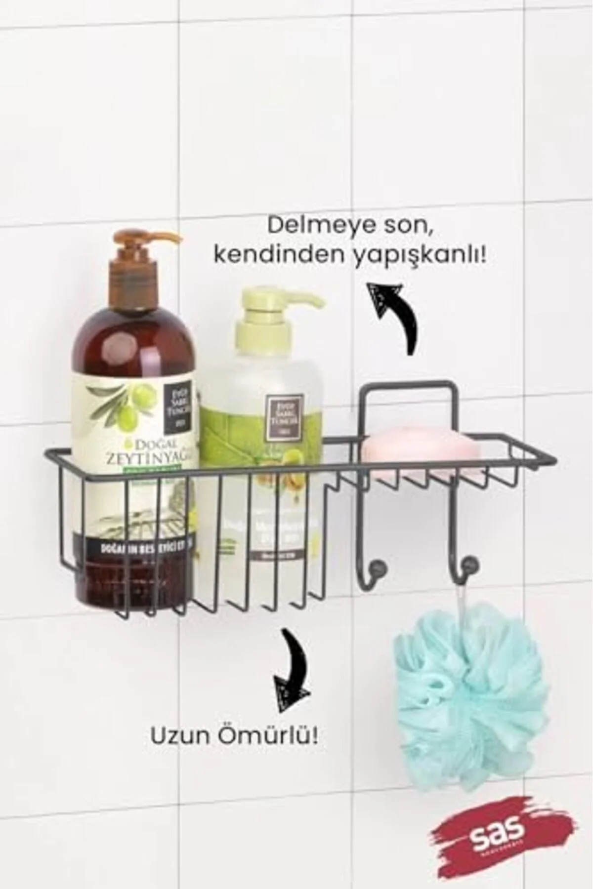 LuxShoping Banyo Düzenleyici Şampuanlık Duş Rafı Siyah Aş-01 Krom LuxShoping Banyo Düzenleyici Şampuanlık Duş Rafı Siyah Aş-01 Krom