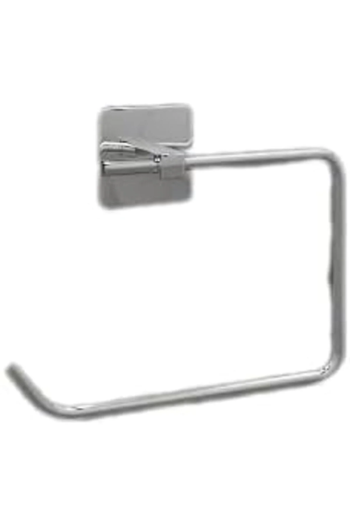 LuxShoping Banyo Kare Krom Yapışkanlı Açık Tuvalet Kağıtlığı Wc K