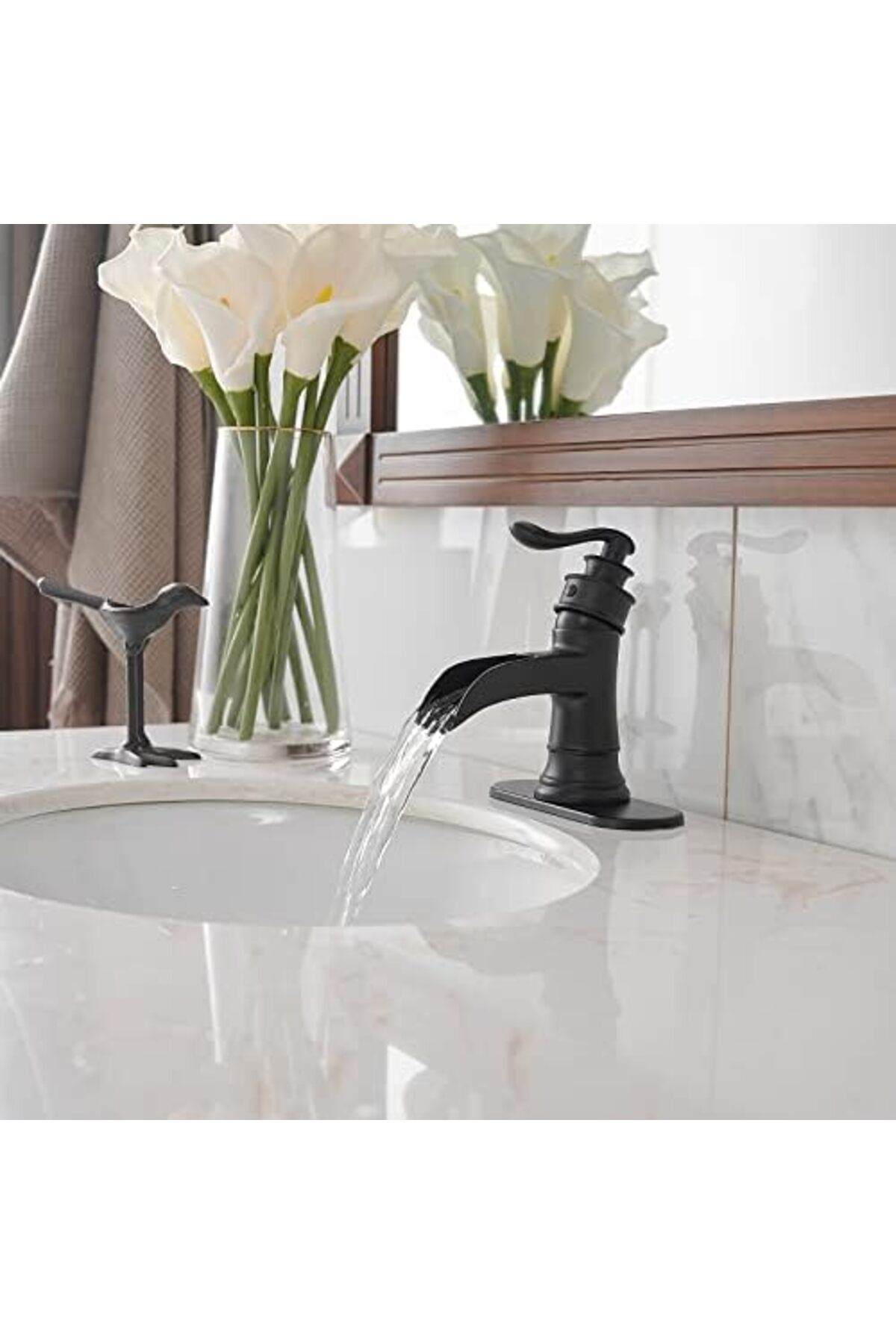 LuxShoping banyo musluk şelale Lavabo Armatürü yağla ovulmuş bron