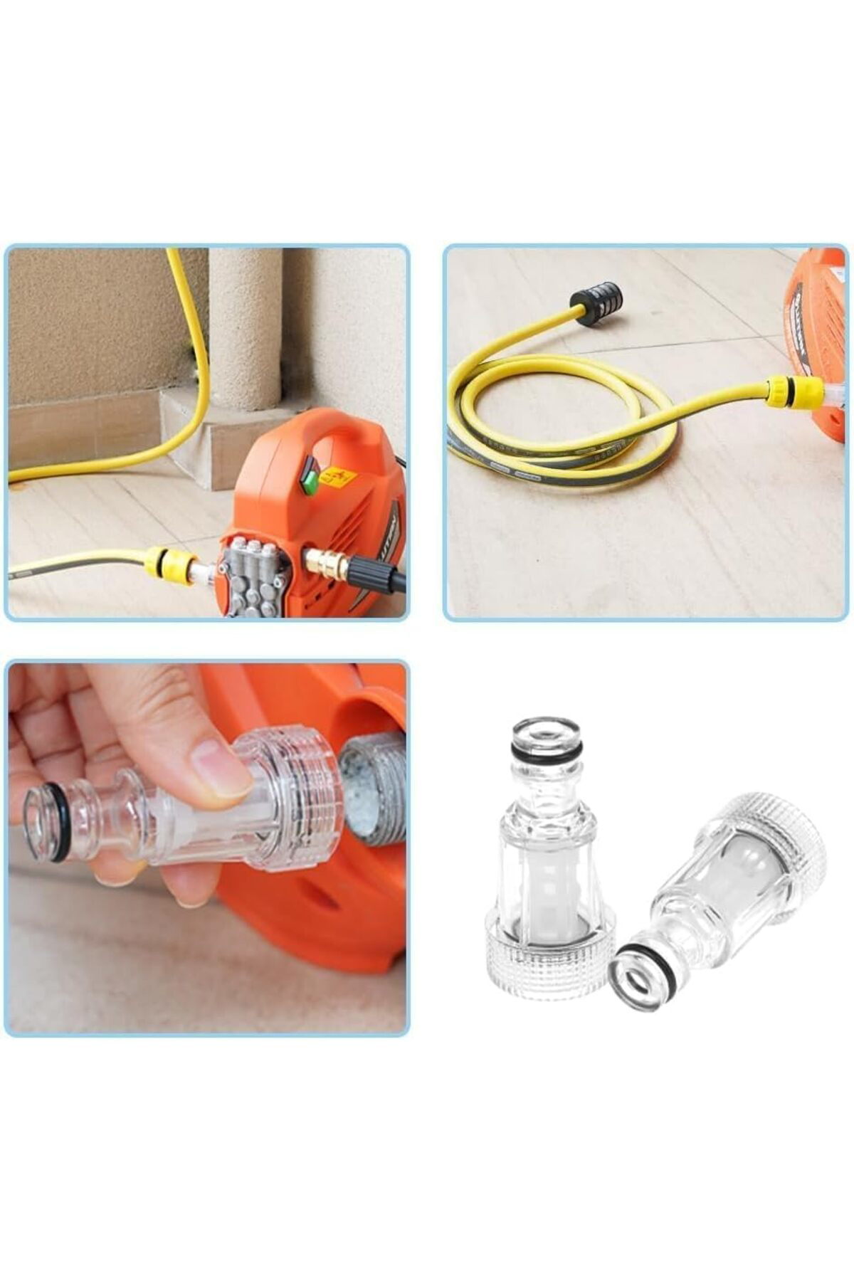 LuxShoping Basınçlı Yıkayıcı Adaptörü, 3 Parça Bahçe Hortumu Bağl