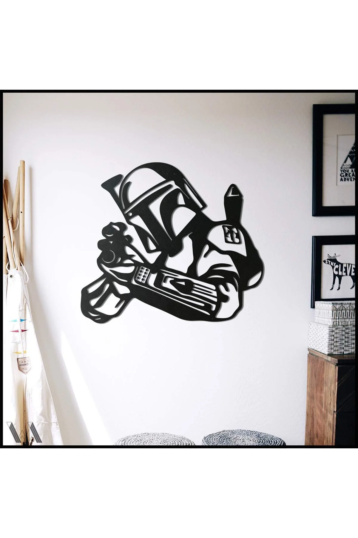 LuxShoping BCDHOMEDECOR,Boba Fett Metal Duvar Dekoru (40 * 43) 11