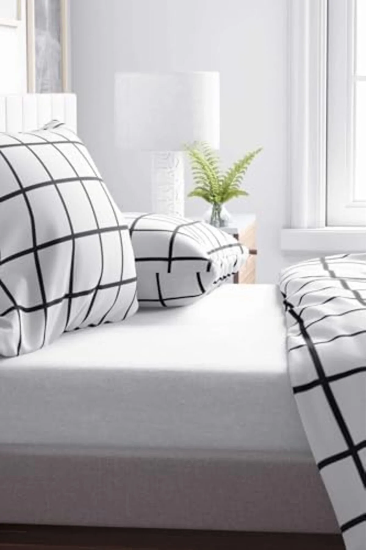 LuxShoping Beyaz Pamuklu Tek Kişilik Lastikli Çarşaf 100x200 1142