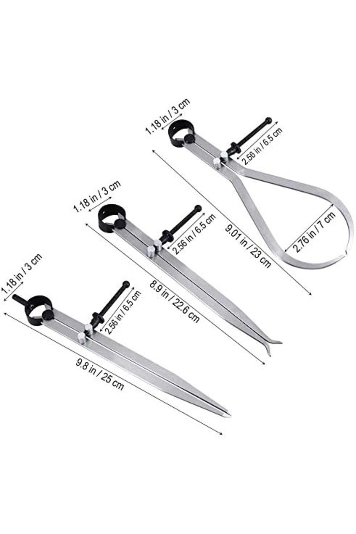 LuxShoping Big Horn 19053 8 inç kaliper seti, 3 parçalı Big Horn 