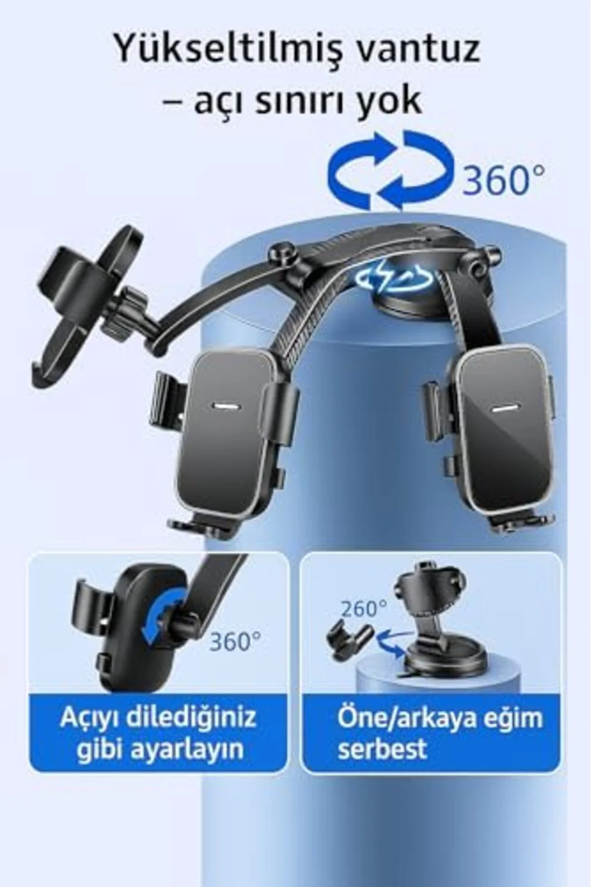 LuxShoping BMY Oto Aksesuar Torpido Üstü Vakumlu Araç Telefon Tut LuxShoping BMY Oto Aksesuar Torpido Üstü Vakumlu Araç Telefon Tut